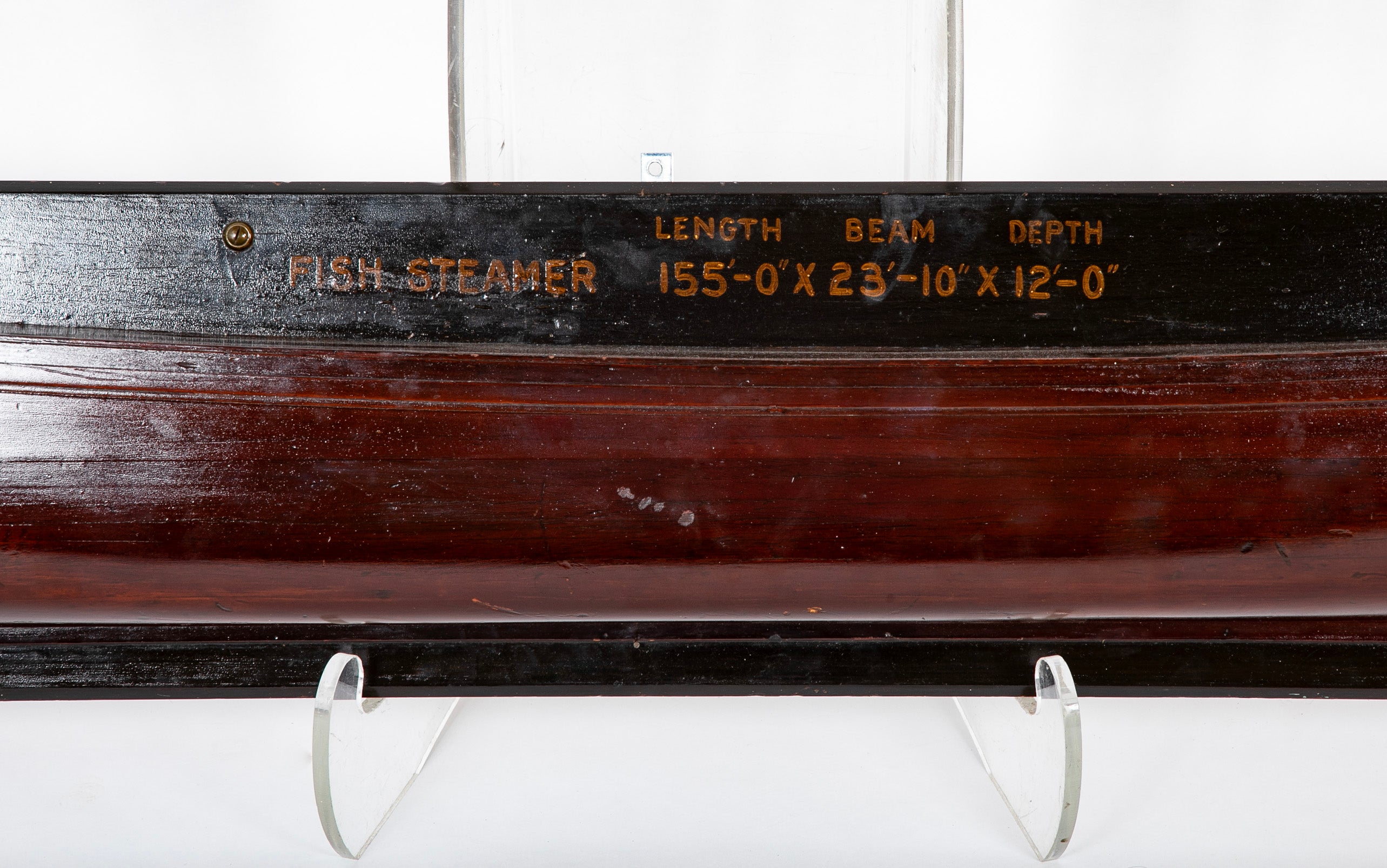 Late 19th Century Half Hull Model of a Fish Steamer