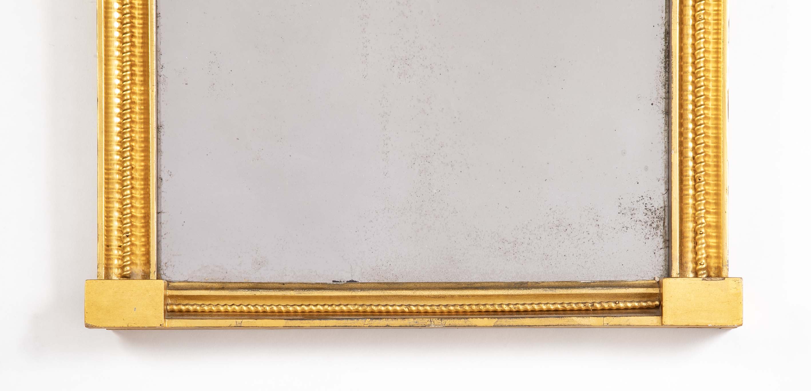 American Giltwood Framed Mirror with Eglomise Panel Painting Titled "Perry's Victory"
