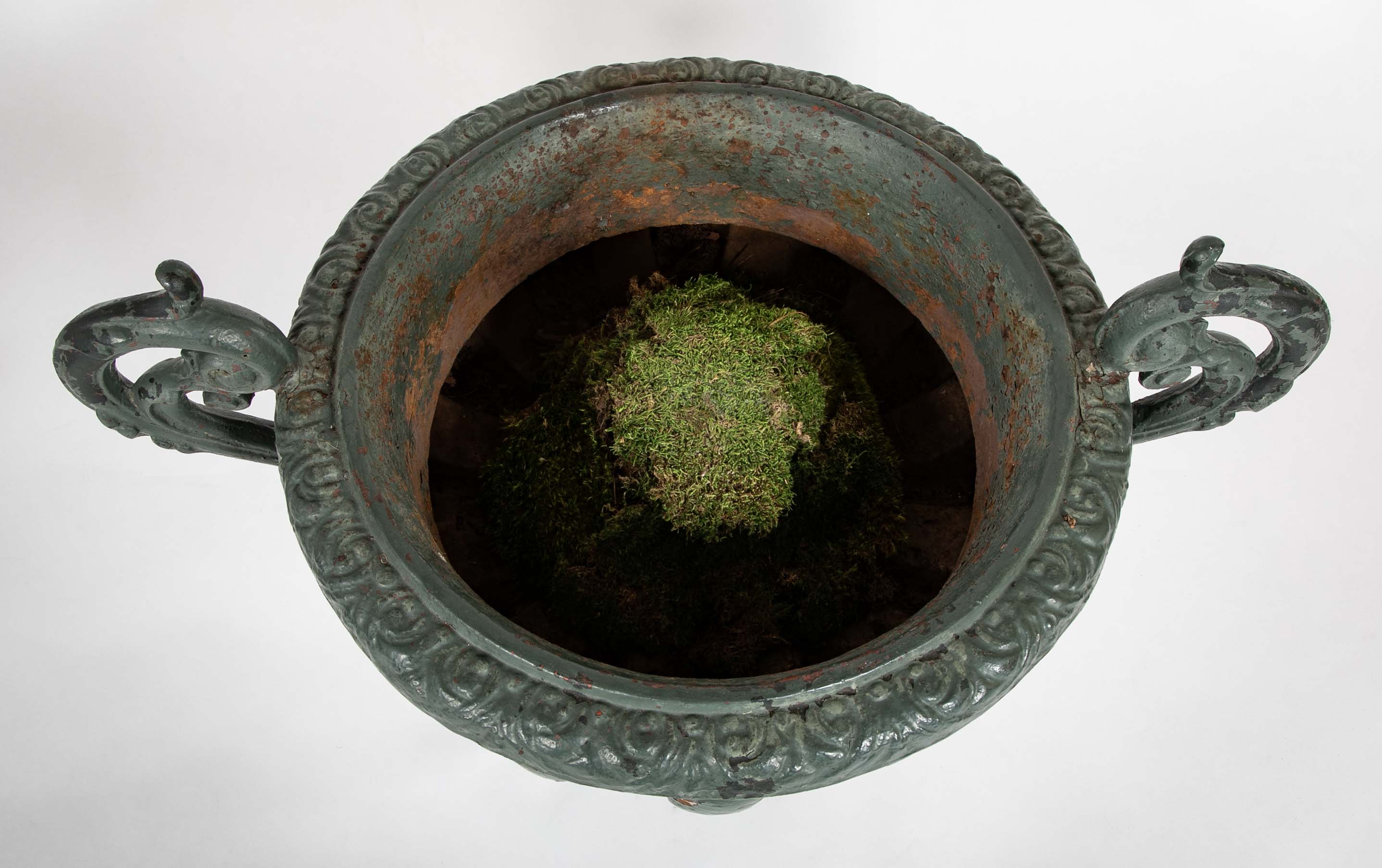 Pair of Large Late 19th Century Cast Iron Planters