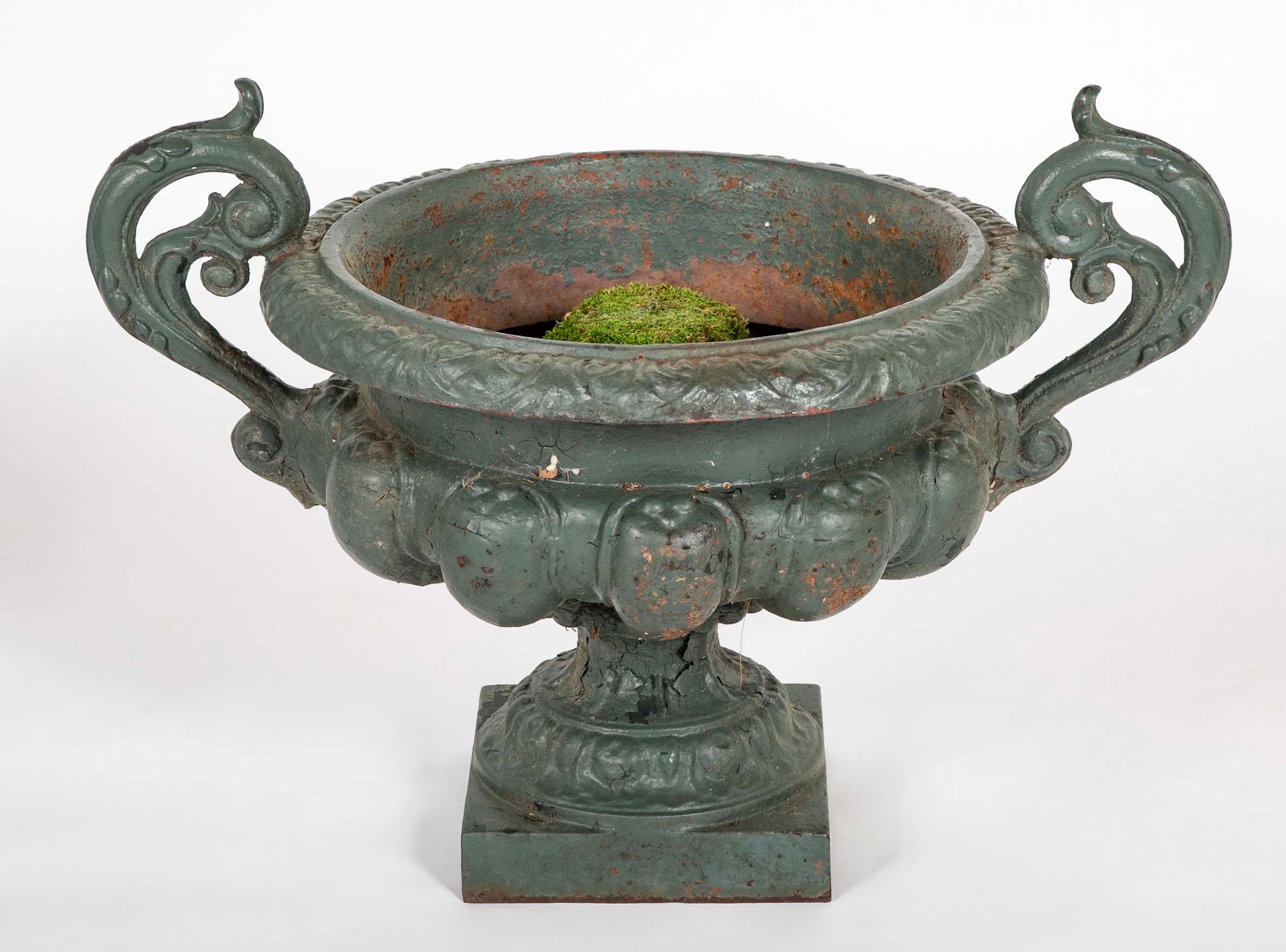 Pair of Large Late 19th Century Cast Iron Planters