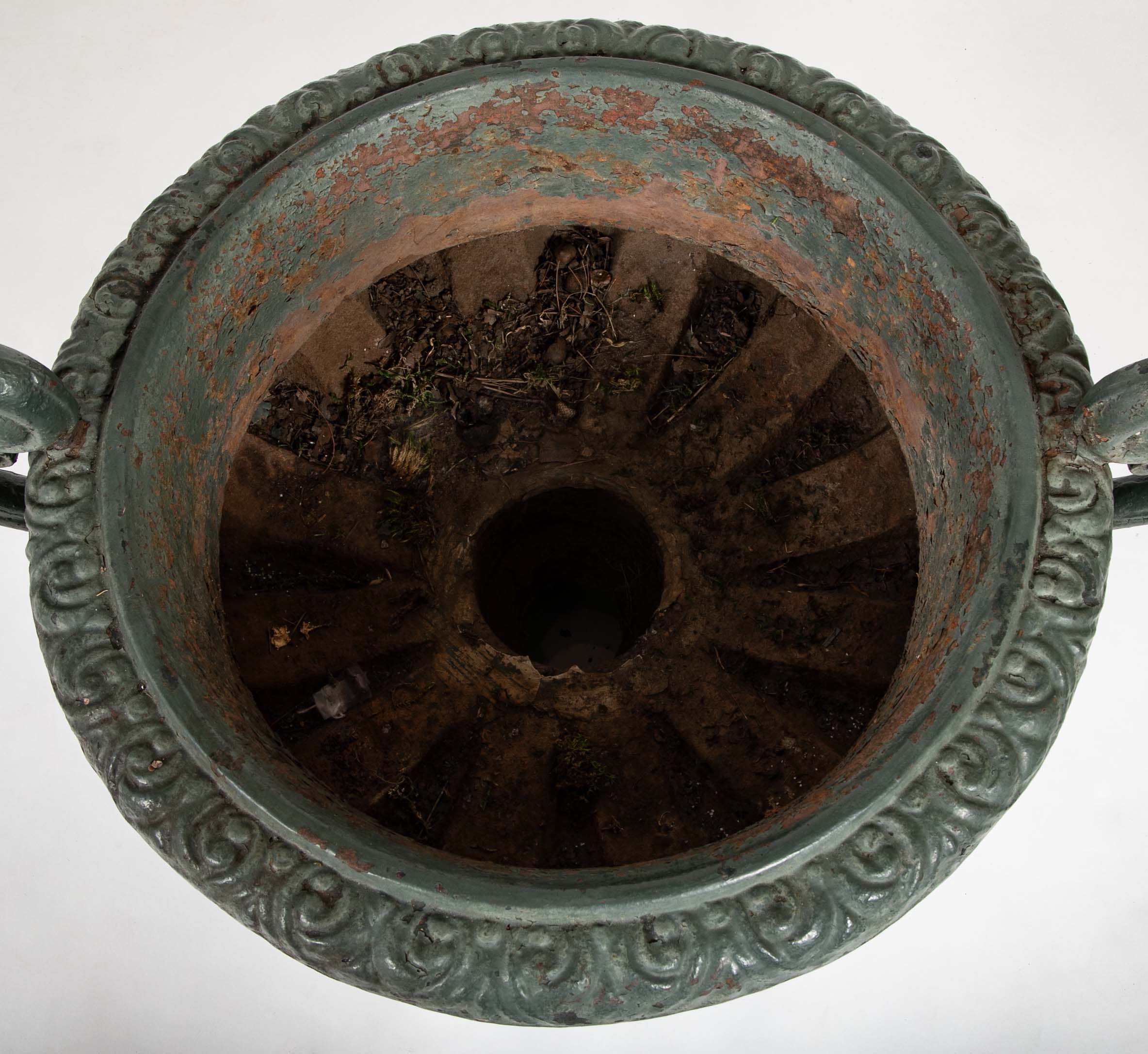 Pair of Large Late 19th Century Cast Iron Planters
