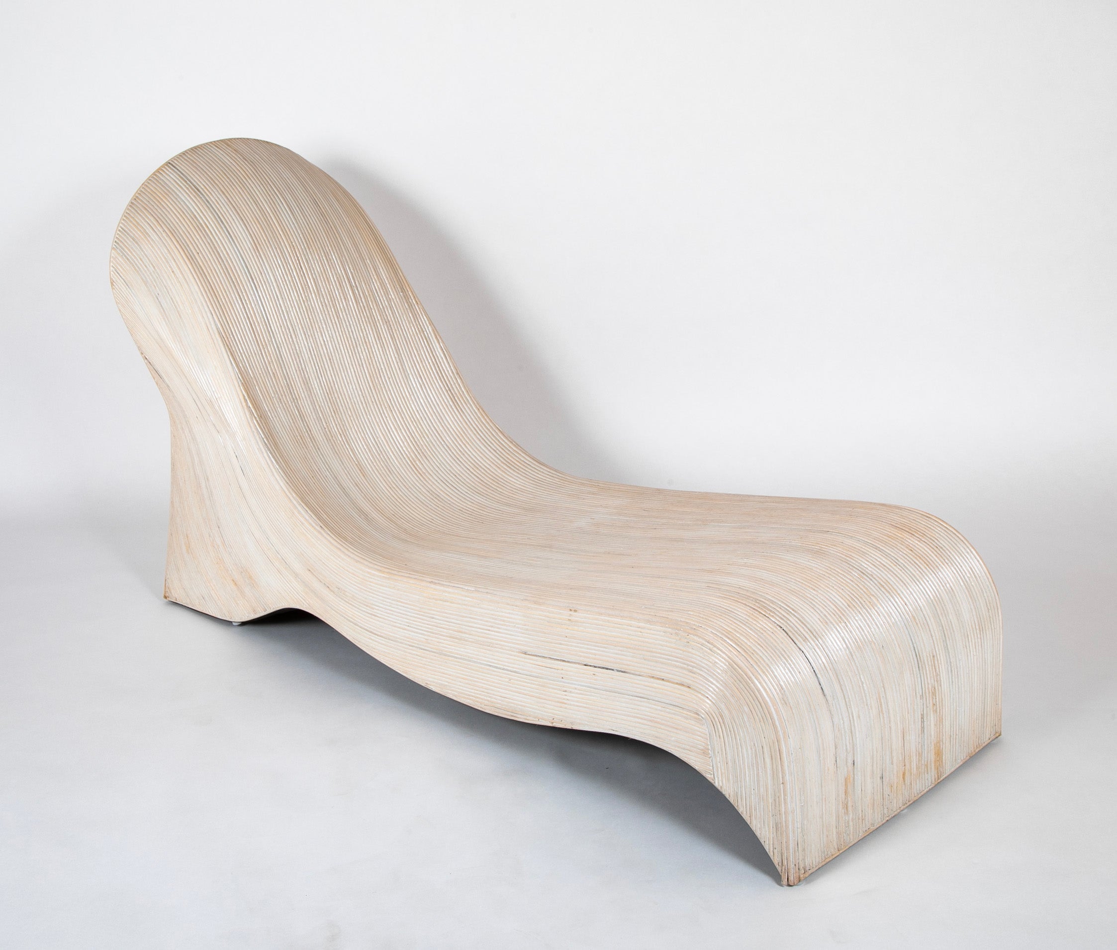Pair Of Reed Chaise Lounge Chairs By Betty Cobonpue