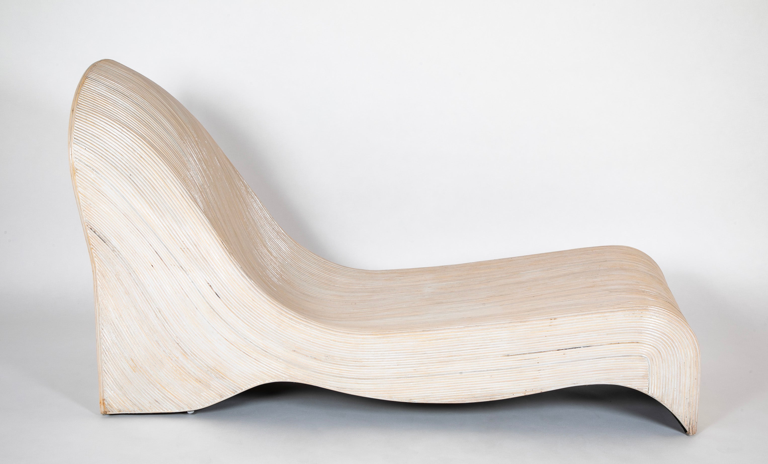 Pair Of Reed Chaise Lounge Chairs By Betty Cobonpue