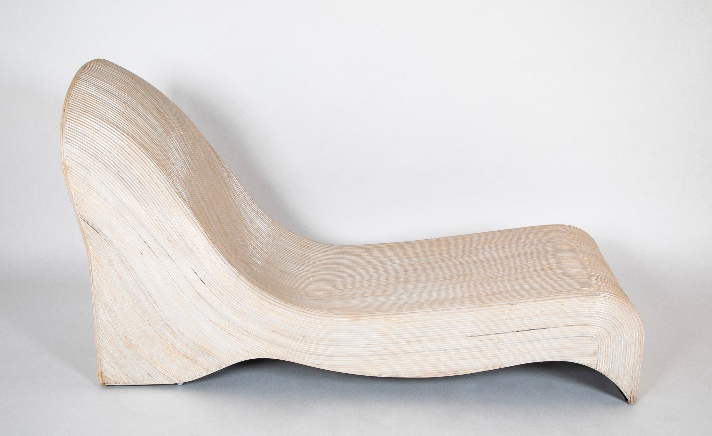 Pair Of Reed Chaise Lounge Chairs By Betty Cobonpue