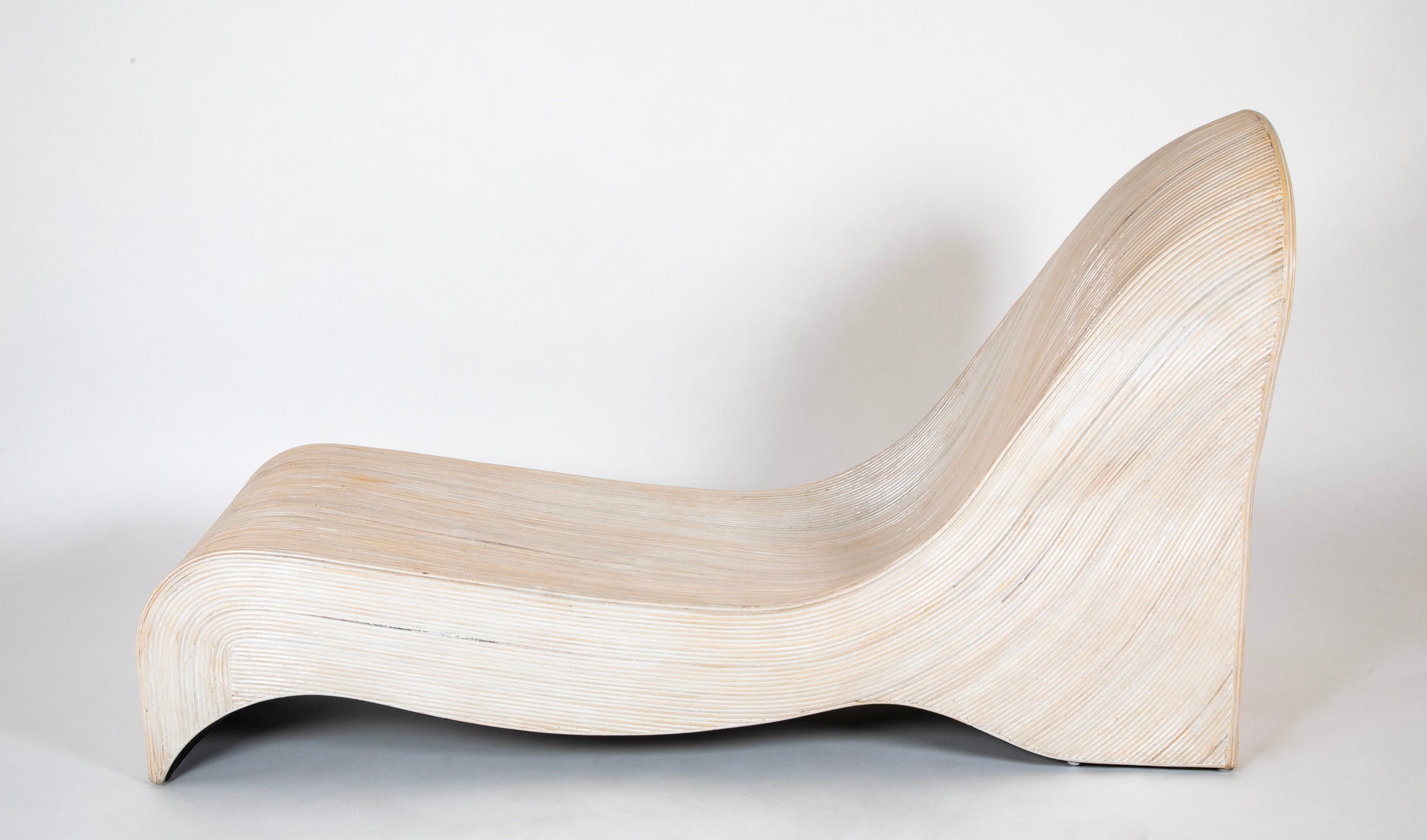 Pair Of Reed Chaise Lounge Chairs By Betty Cobonpue