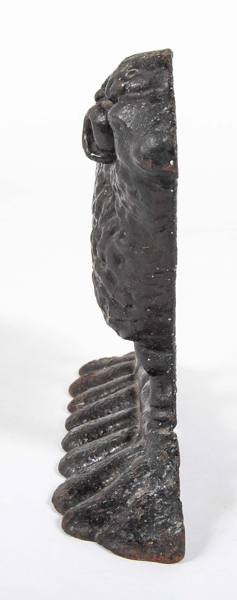 Near Pair of 19th Century English Cast Iron Sheep Form Door Stops