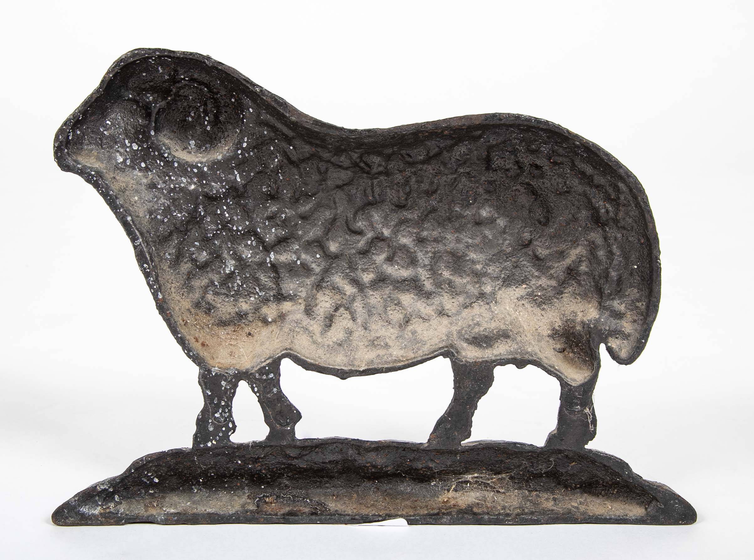 Near Pair of 19th Century English Cast Iron Sheep Form Door Stops