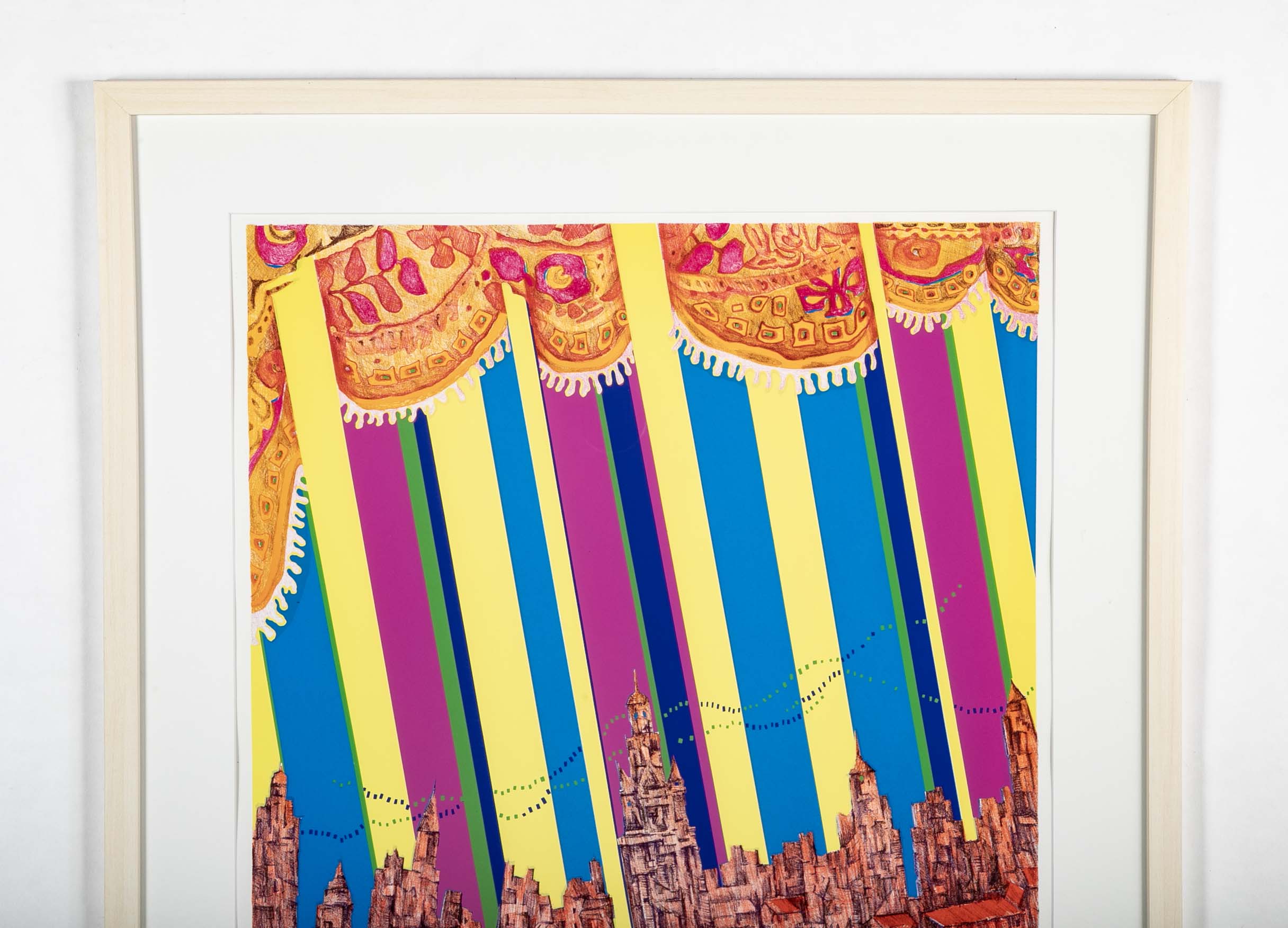 "Madrid" Original Print by Japanese Artist Risaburo Kimura