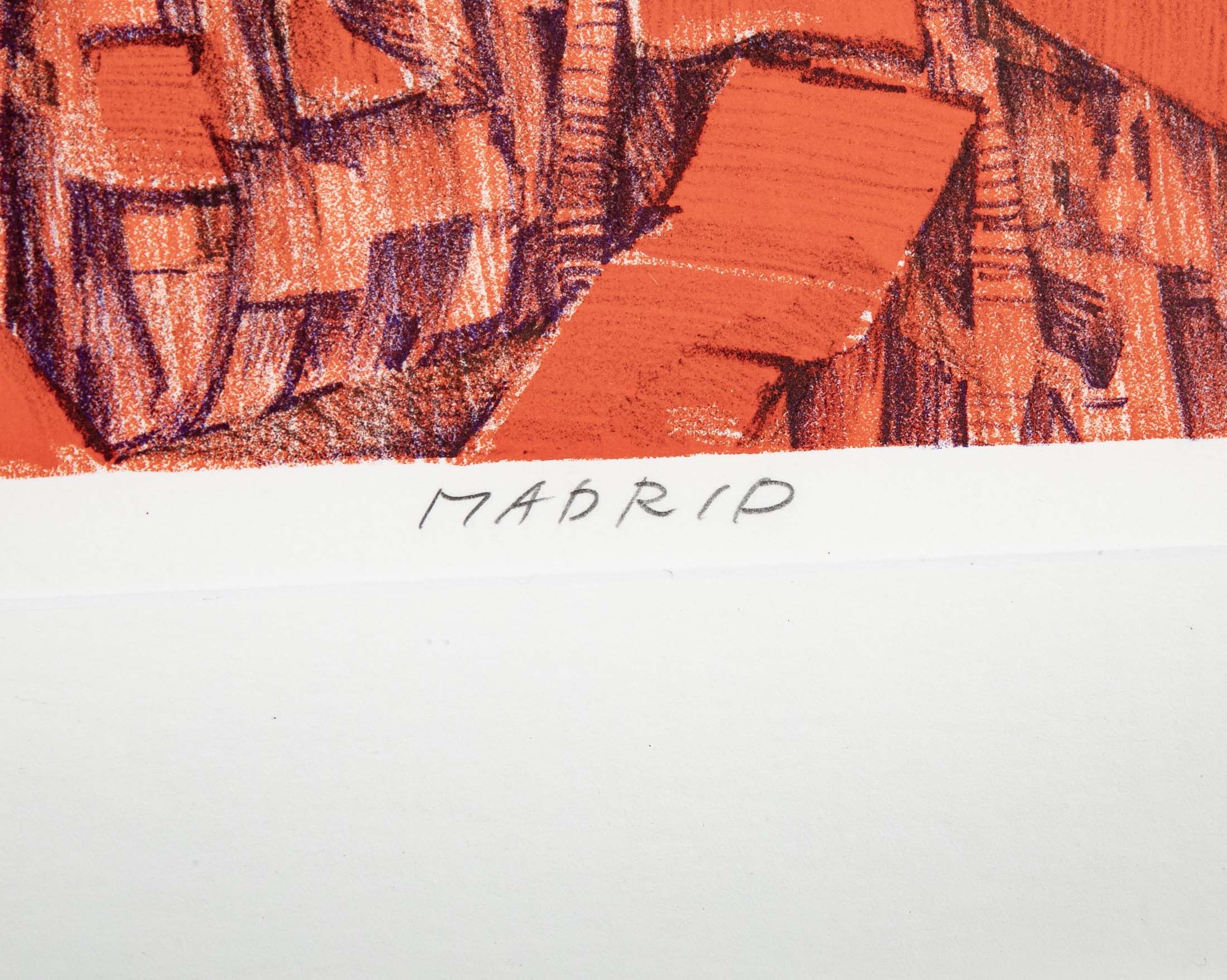 "Madrid" Original Print by Japanese Artist Risaburo Kimura
