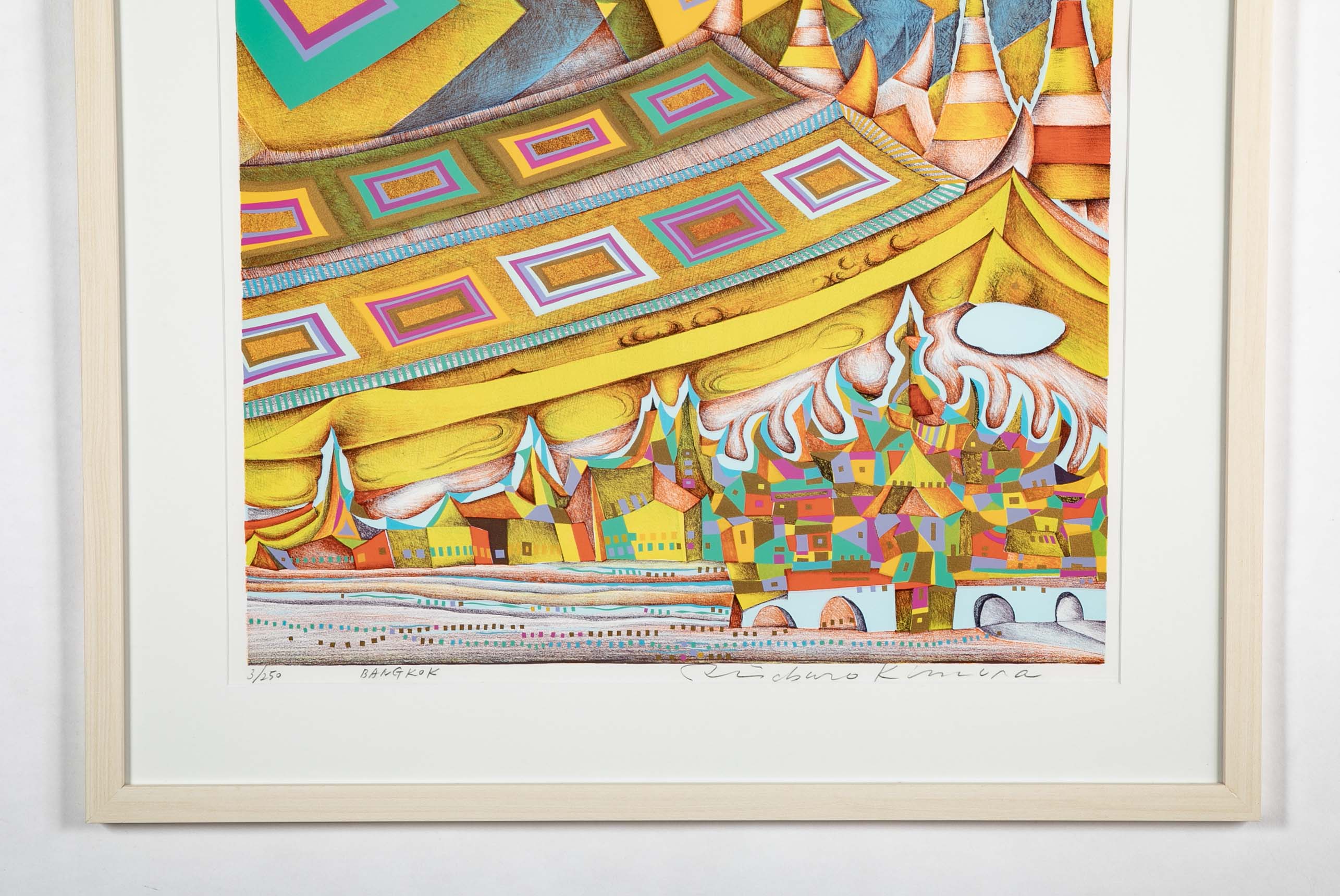 "Bangkok" Original Print by Japanese Artist Risaburo Kimura