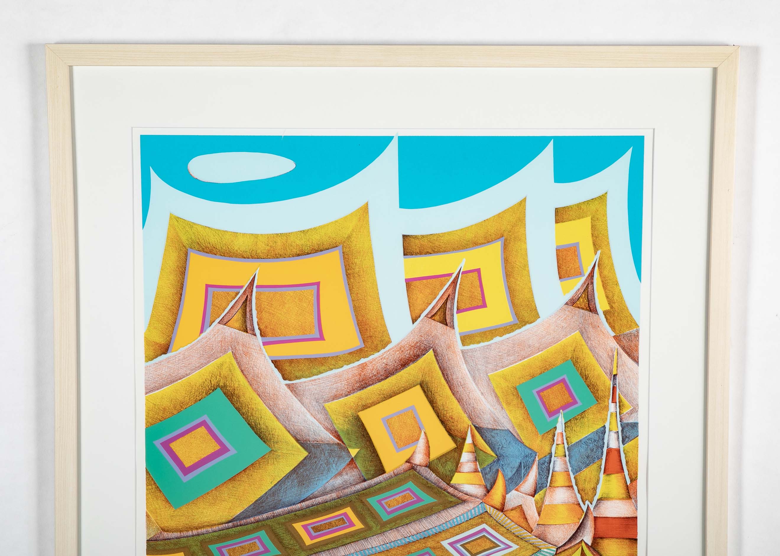 "Bangkok" Original Print by Japanese Artist Risaburo Kimura