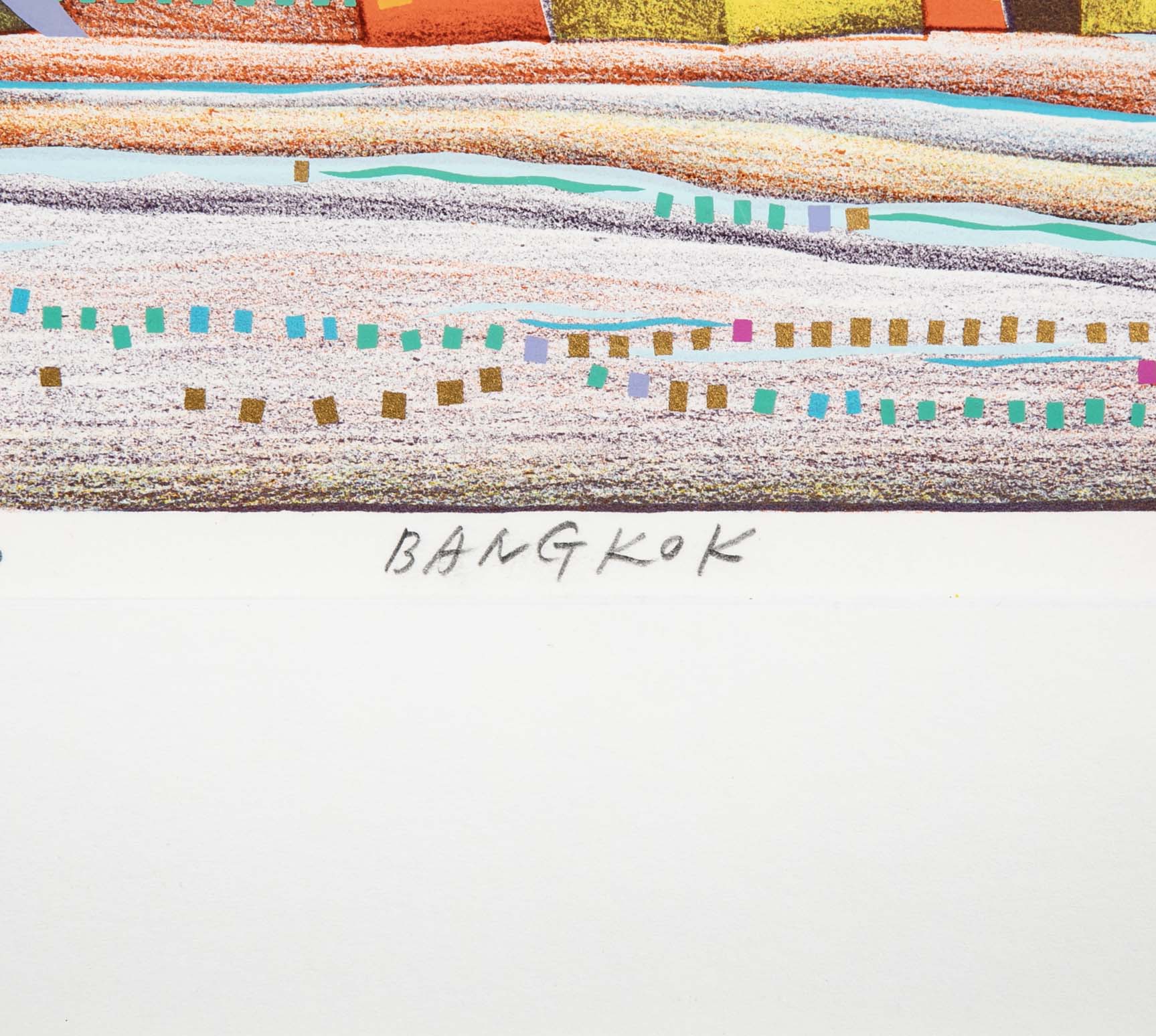 "Bangkok" Original Print by Japanese Artist Risaburo Kimura