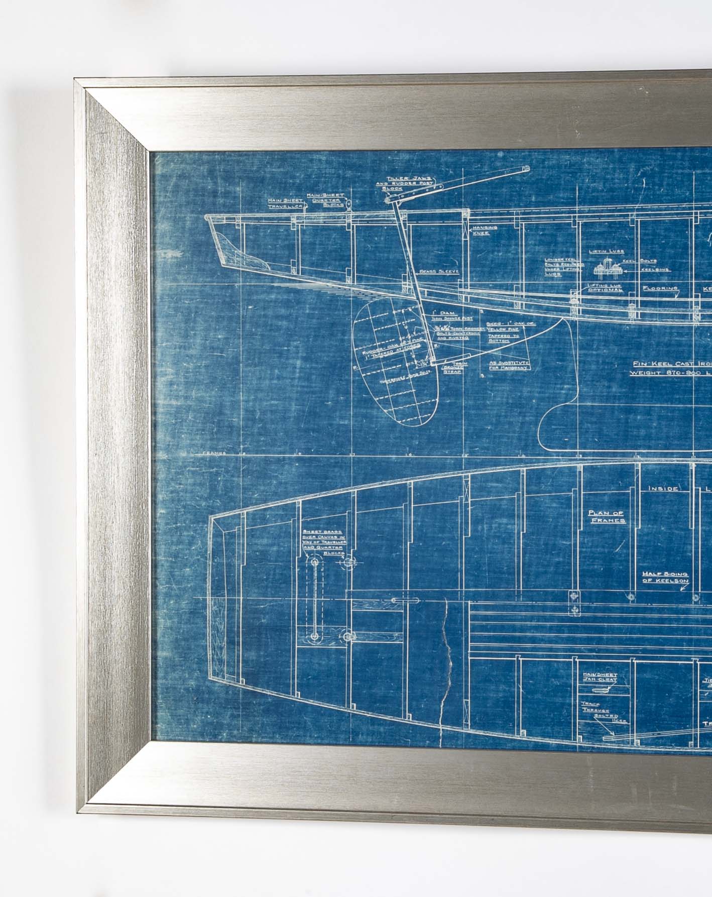 1929 Original Blueprint for International Star Class Racing One Design Sail Boat