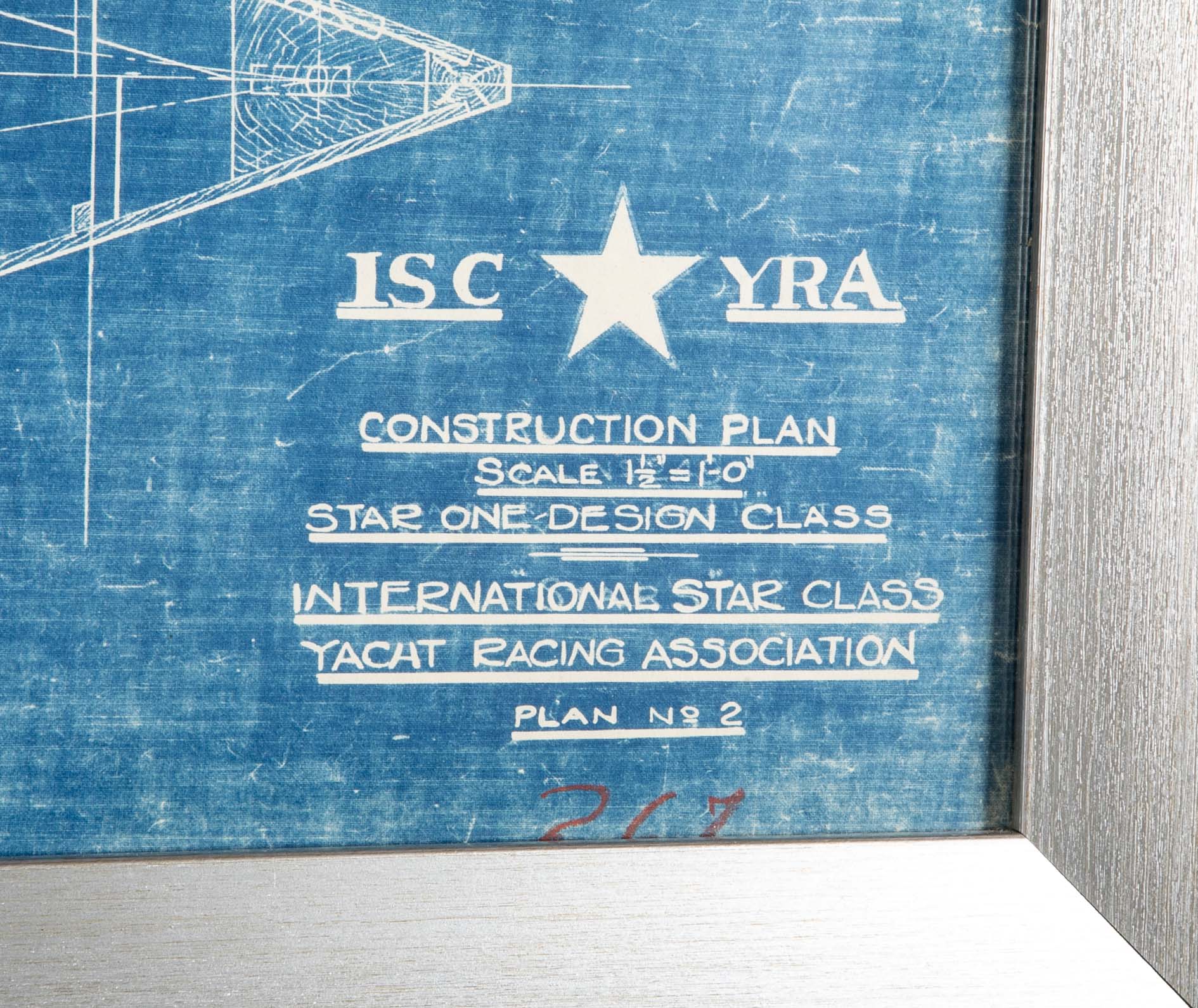 1929 Original Blueprint for International Star Class Racing One Design Sail Boat