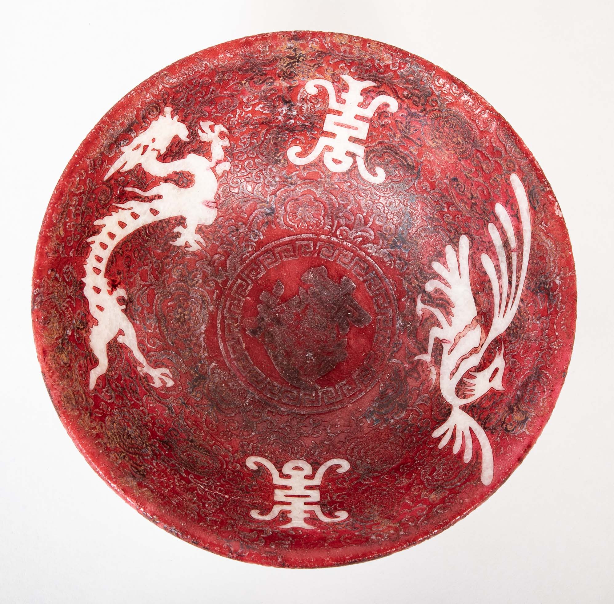 Ching Dynasty Carved Stone Bowl