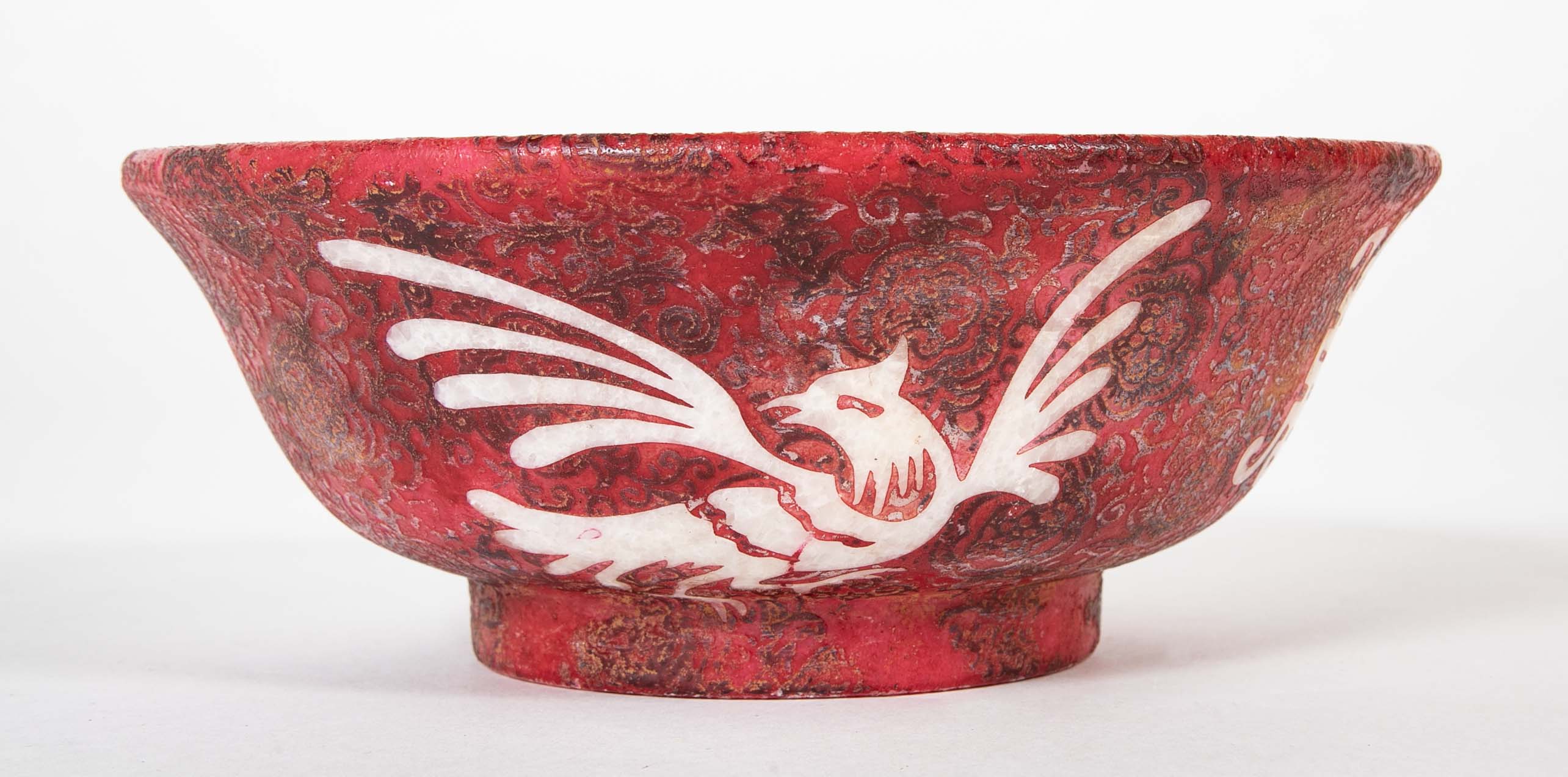 Ching Dynasty Carved Stone Bowl
