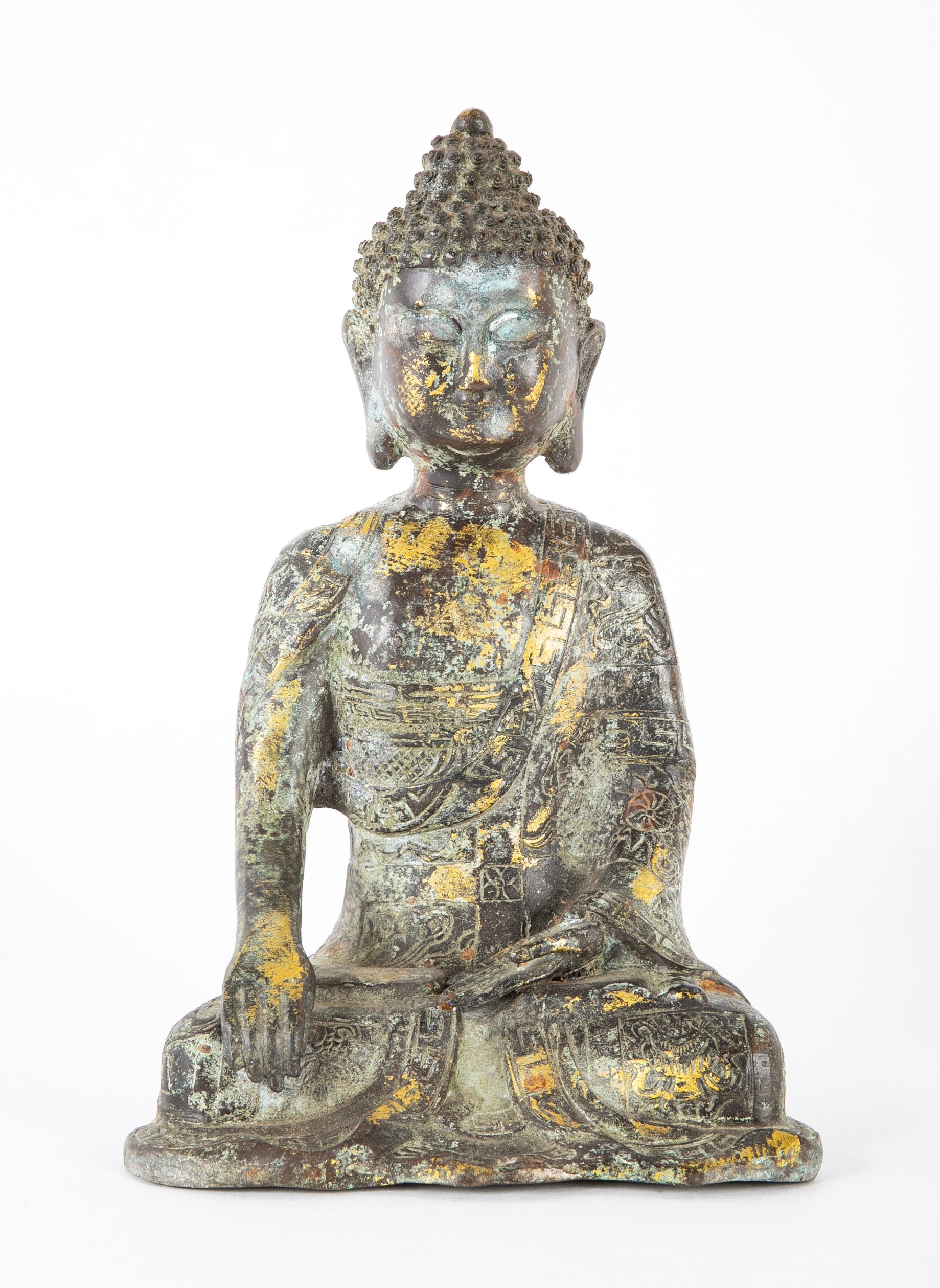 Early 20th Century Copper Chinese Sitting Buddha