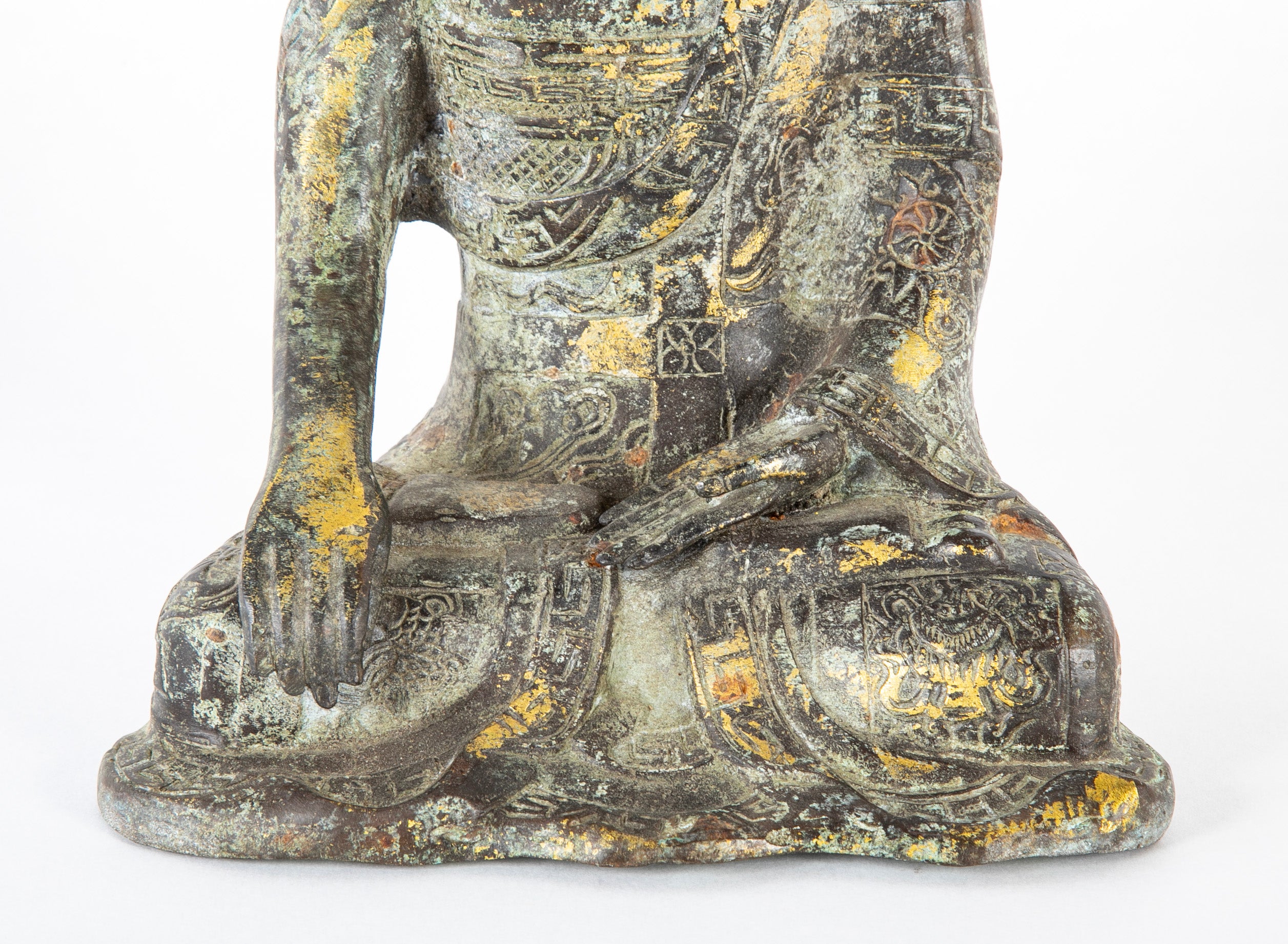 Early 20th Century Copper Chinese Sitting Buddha