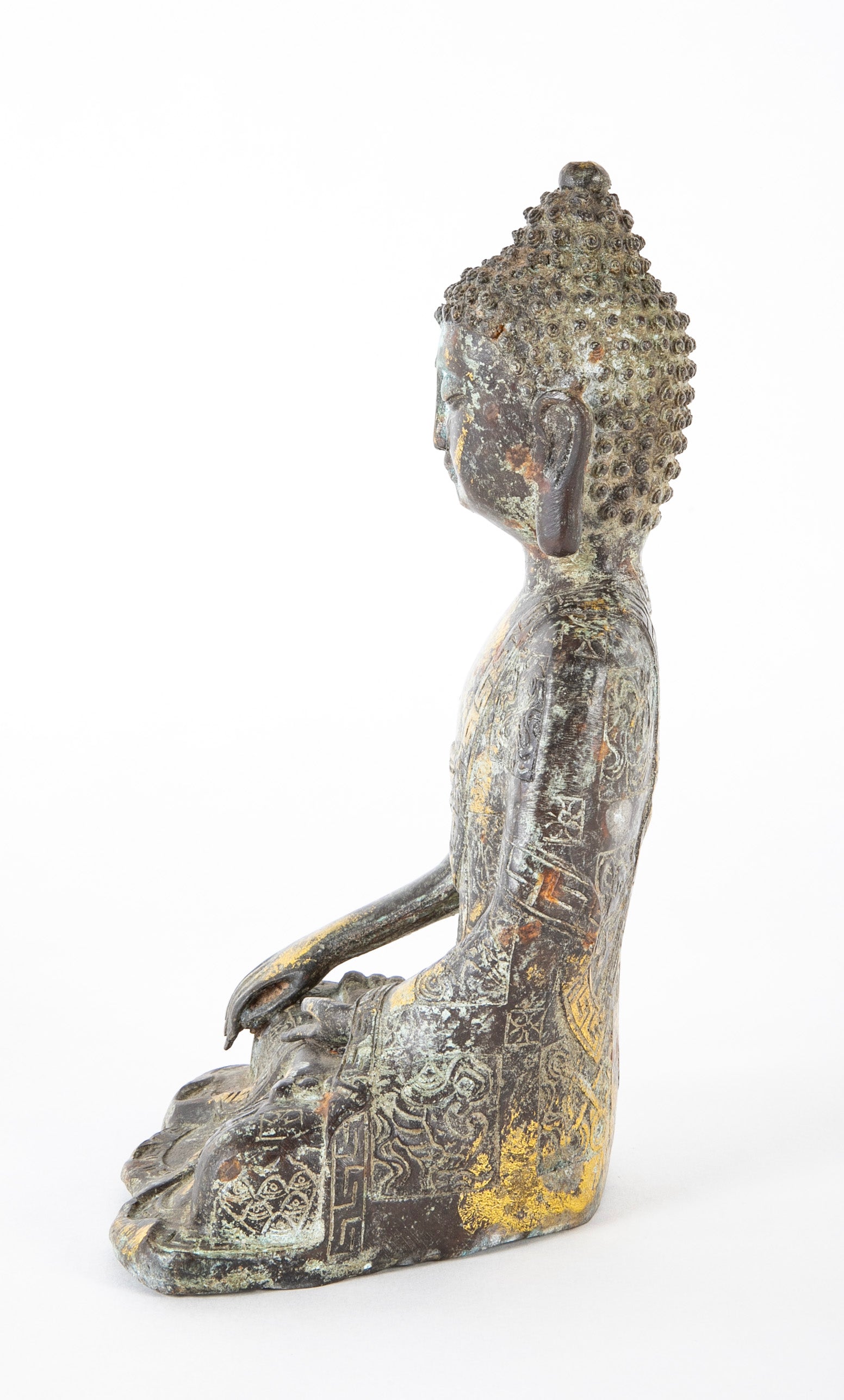 Early 20th Century Copper Chinese Sitting Buddha