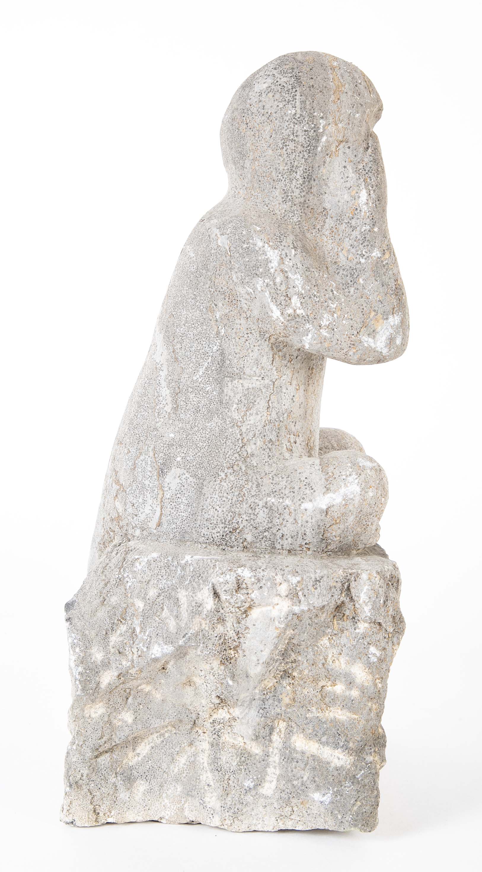 Set of Three Hand Carved Stone Monkeys