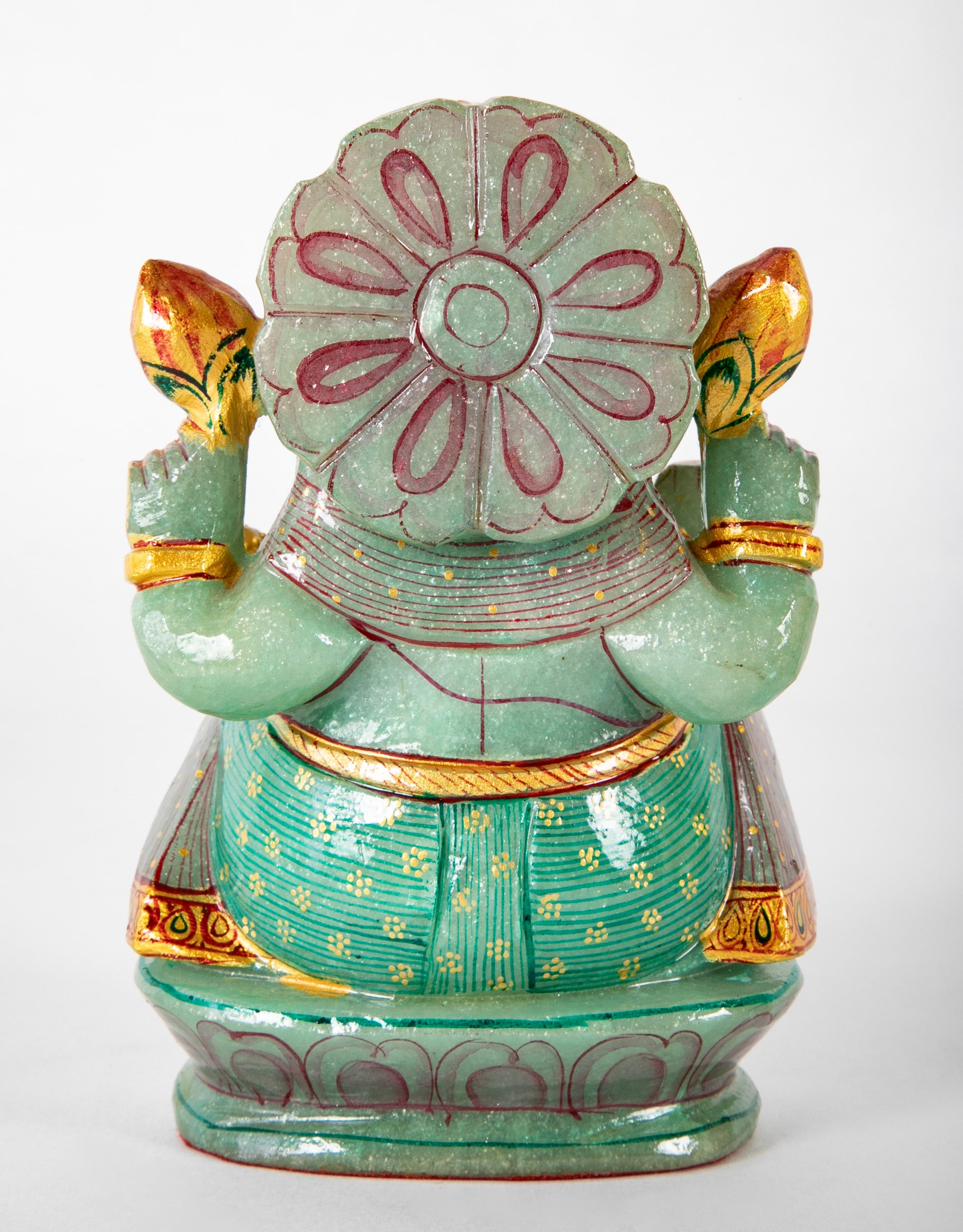 Hand Carved Jade Sculpture of the Hindu Healing God Ganesha