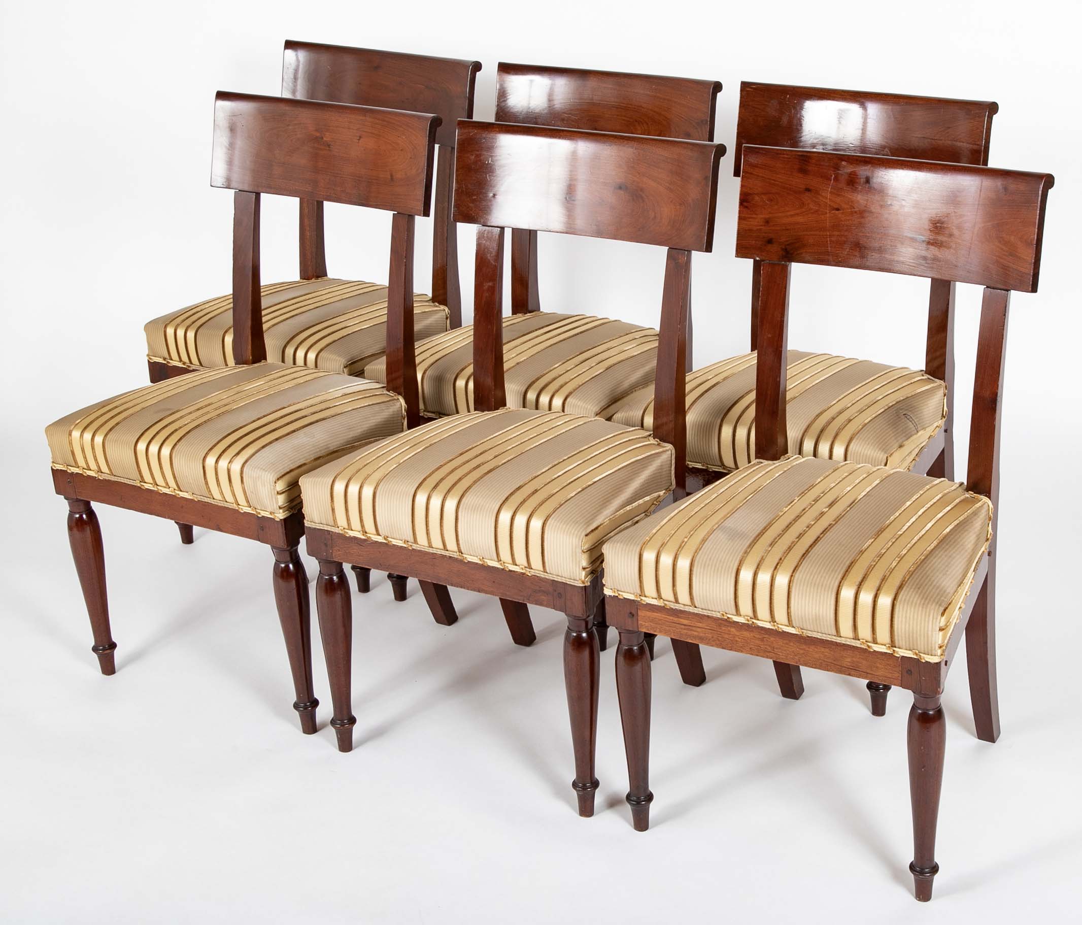 A Rare Set of 12 Restauration / Empire Dining Chairs of Classic Design