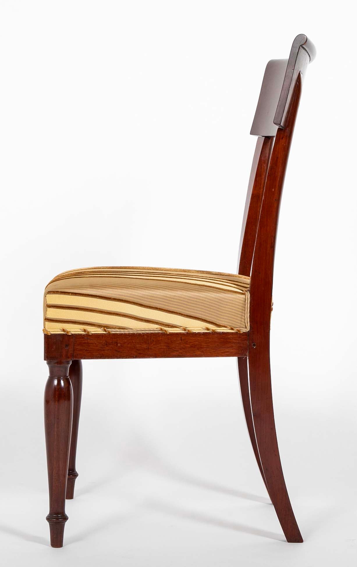 A Rare Set of 12 Restauration / Empire Dining Chairs of Classic Design