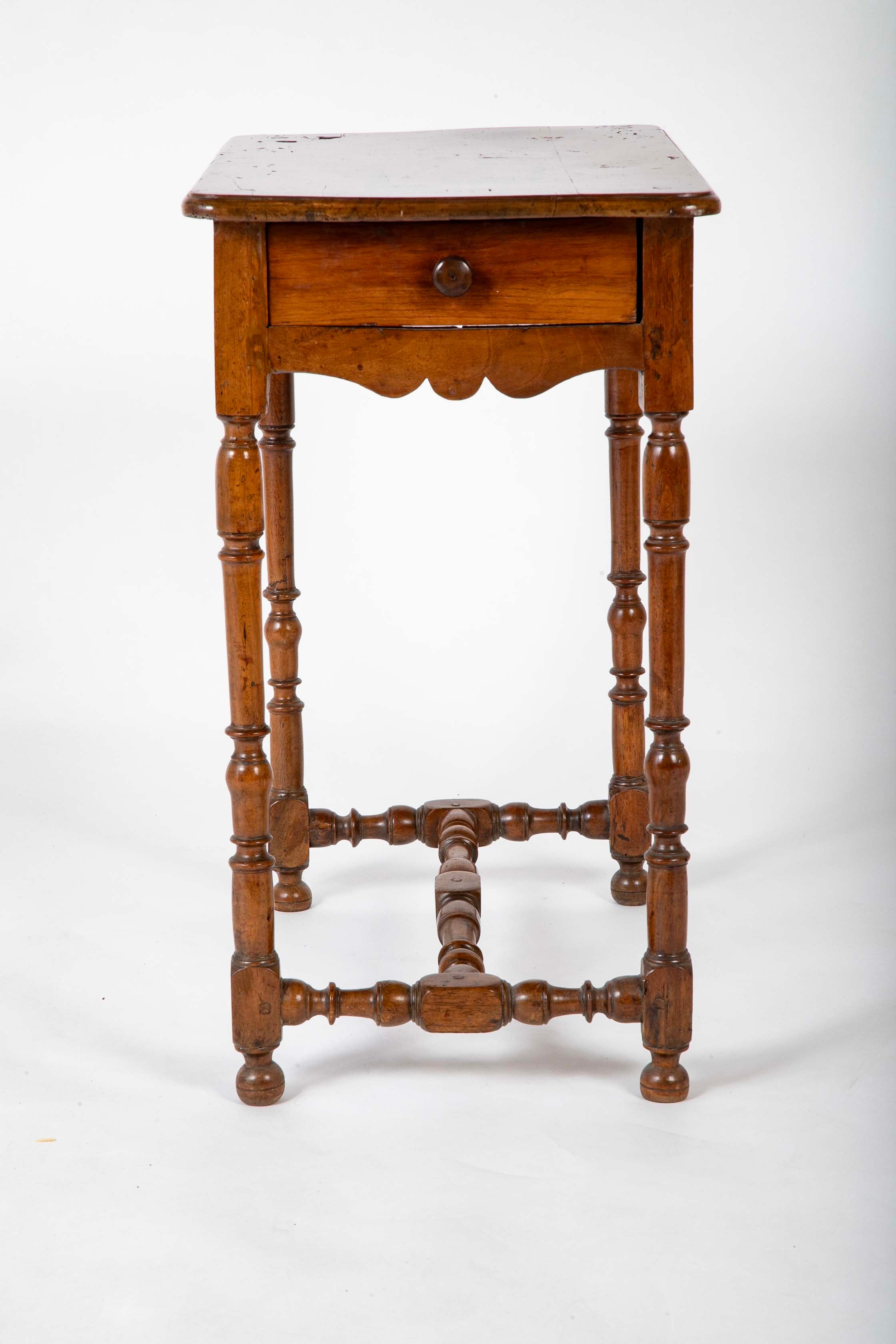 Louis XIII Period Walnut Side Table