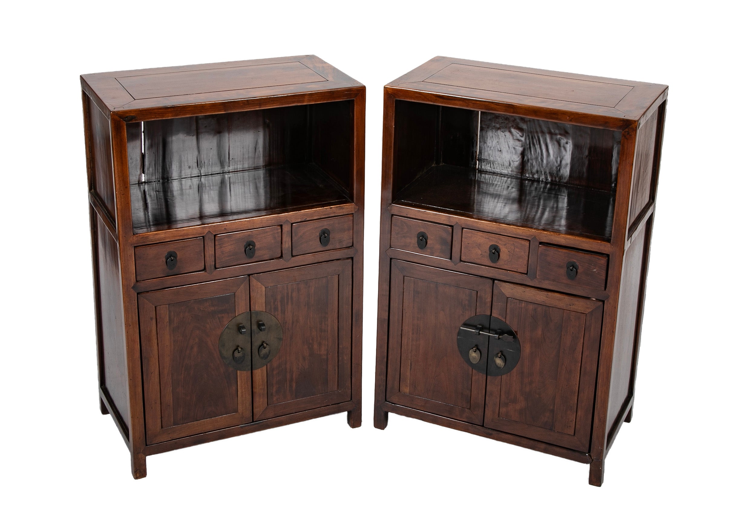 Pair of 19th Century Chinese Hardwood Cabinets