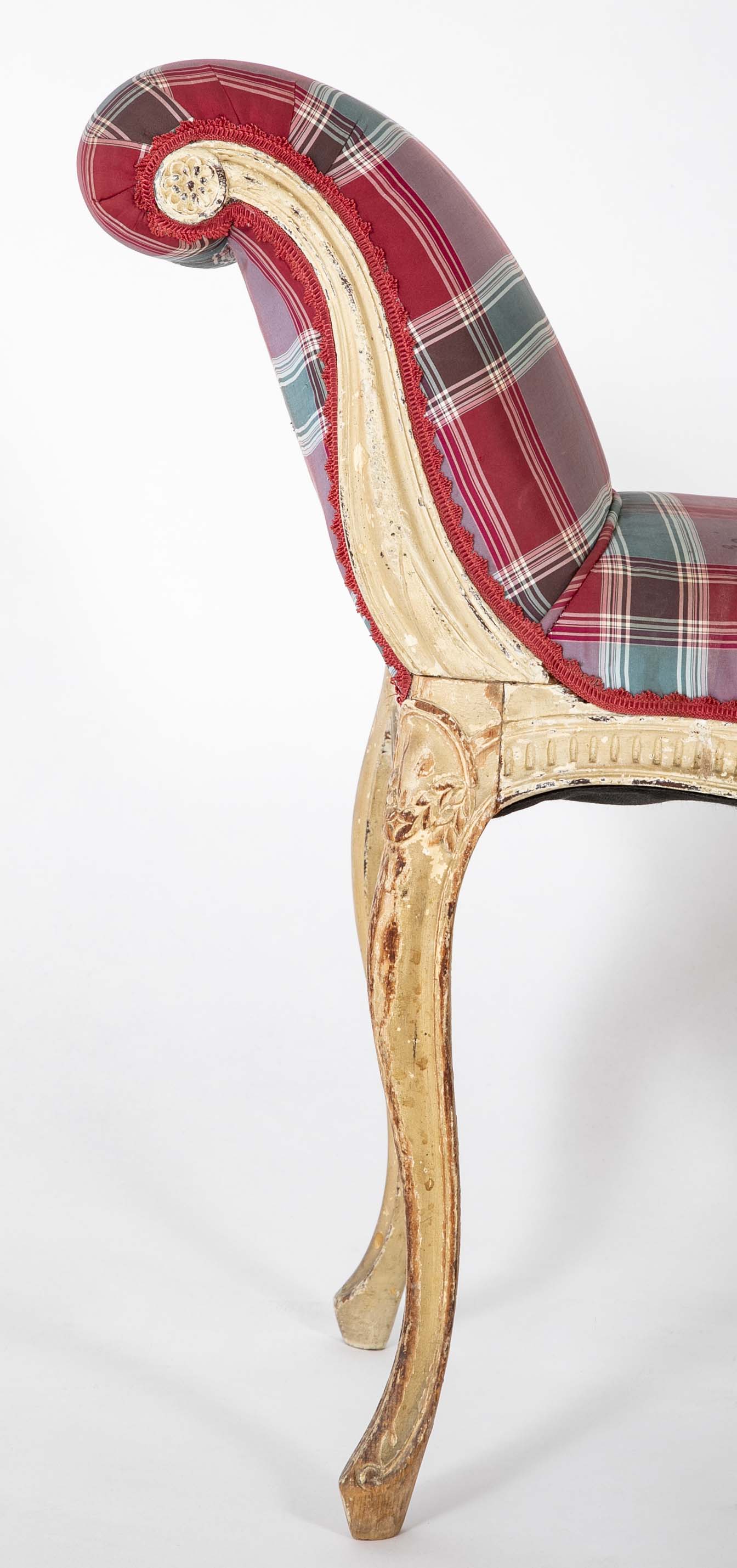George III (French Hepplewhite) Painted Window Bench
