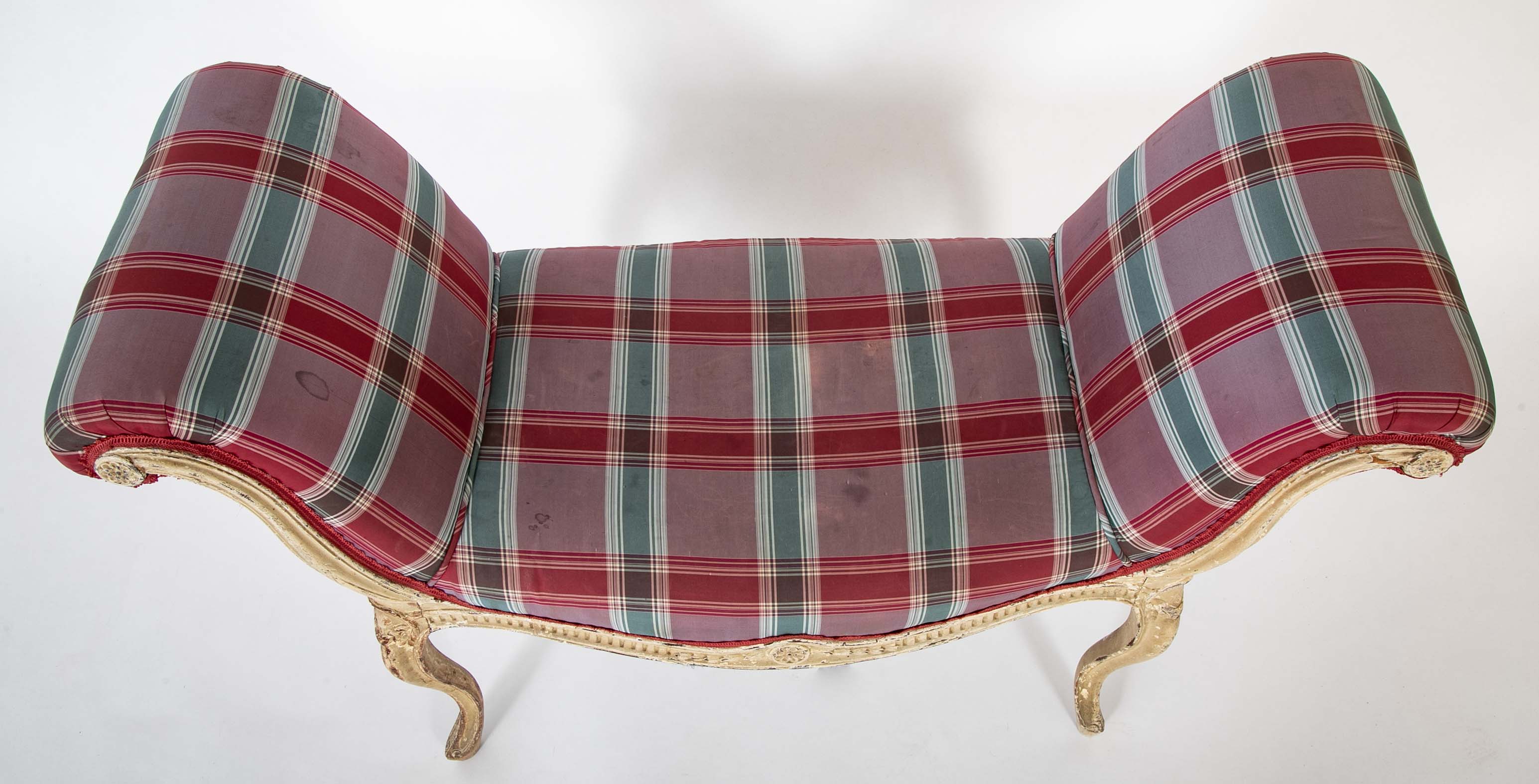 George III (French Hepplewhite) Painted Window Bench