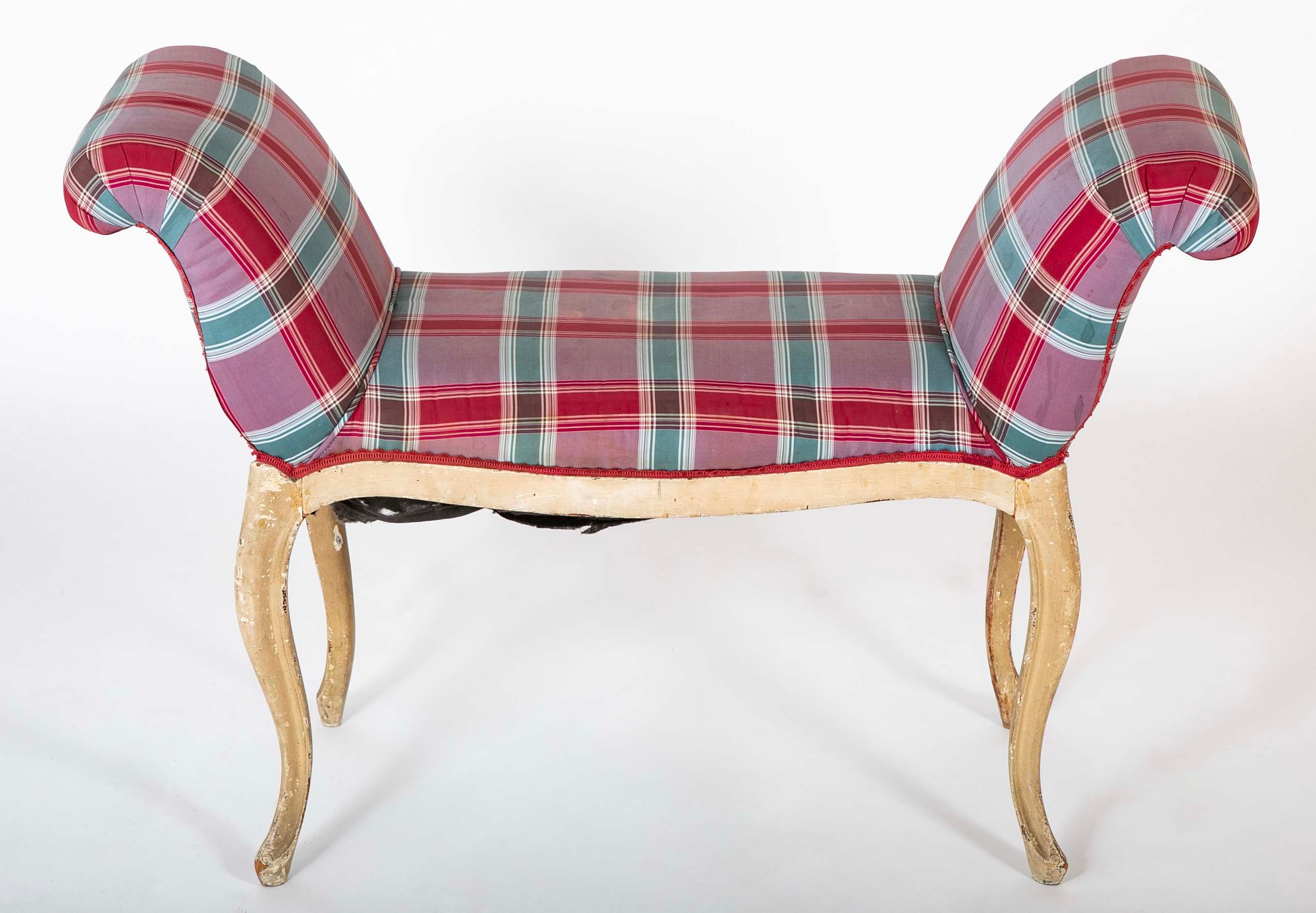 George III (French Hepplewhite) Painted Window Bench