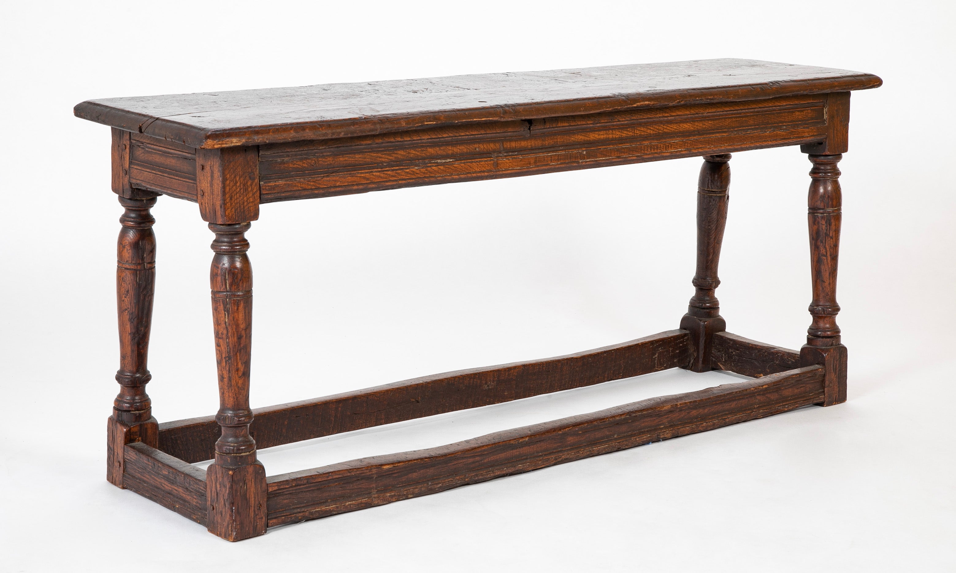 Jacobean Oak "Joint Stool" Bench with Pegged Construction