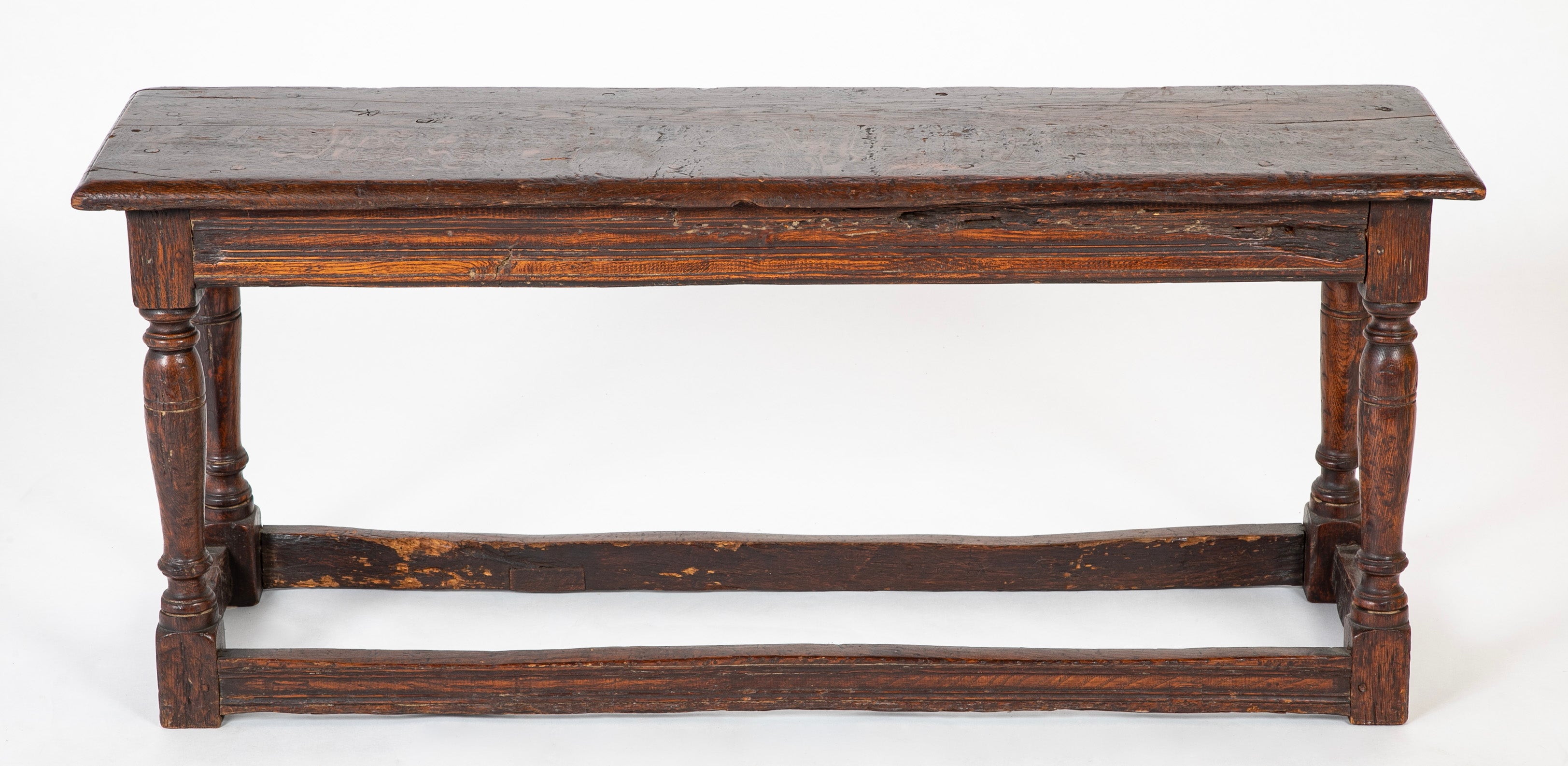 Jacobean Oak "Joint Stool" Bench with Pegged Construction