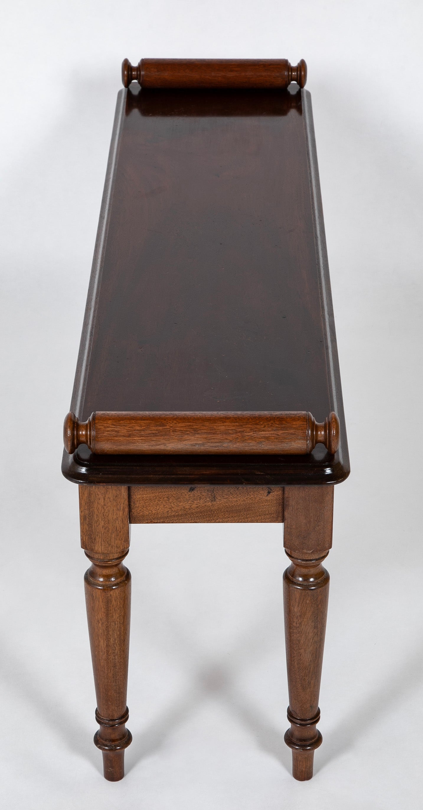 Late Regency Style Mahogany Bench with Tufted Cushion