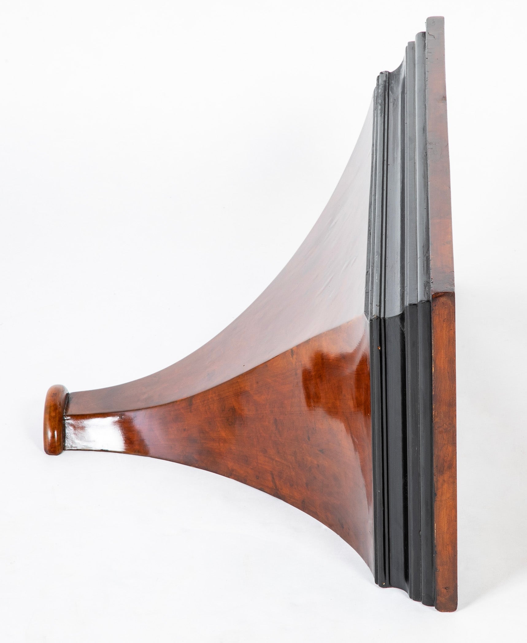 A Pair of Burl Walnut Wall Brackets
