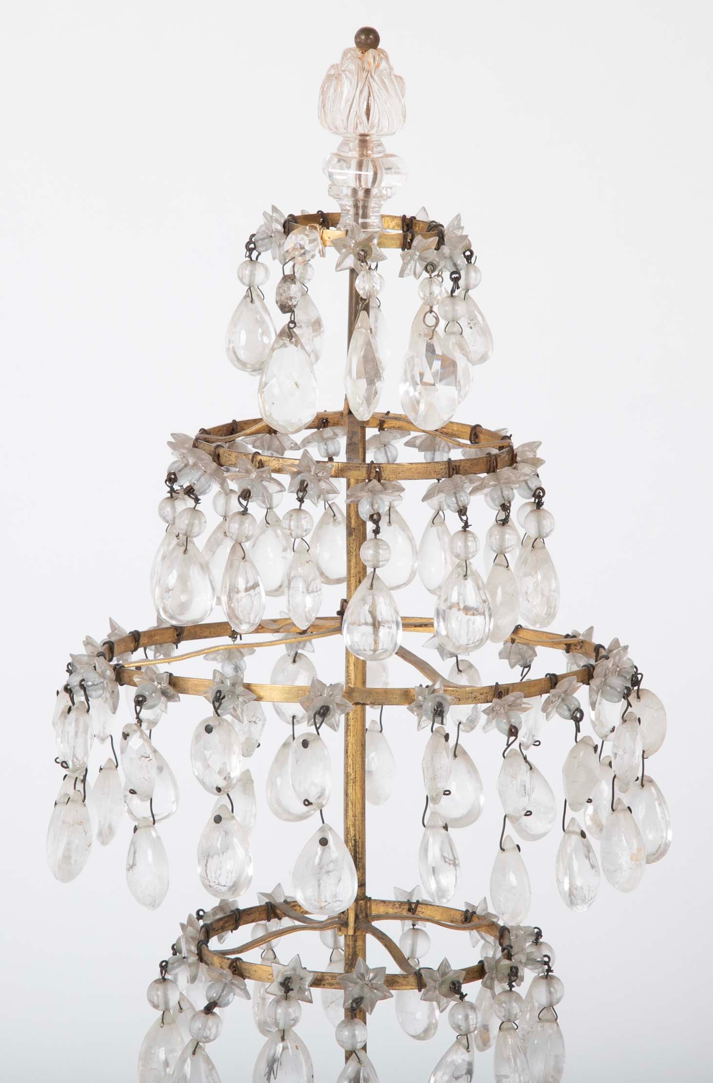 A Rare Pair of Swedish Rock Crystal & Crystal Candelabra