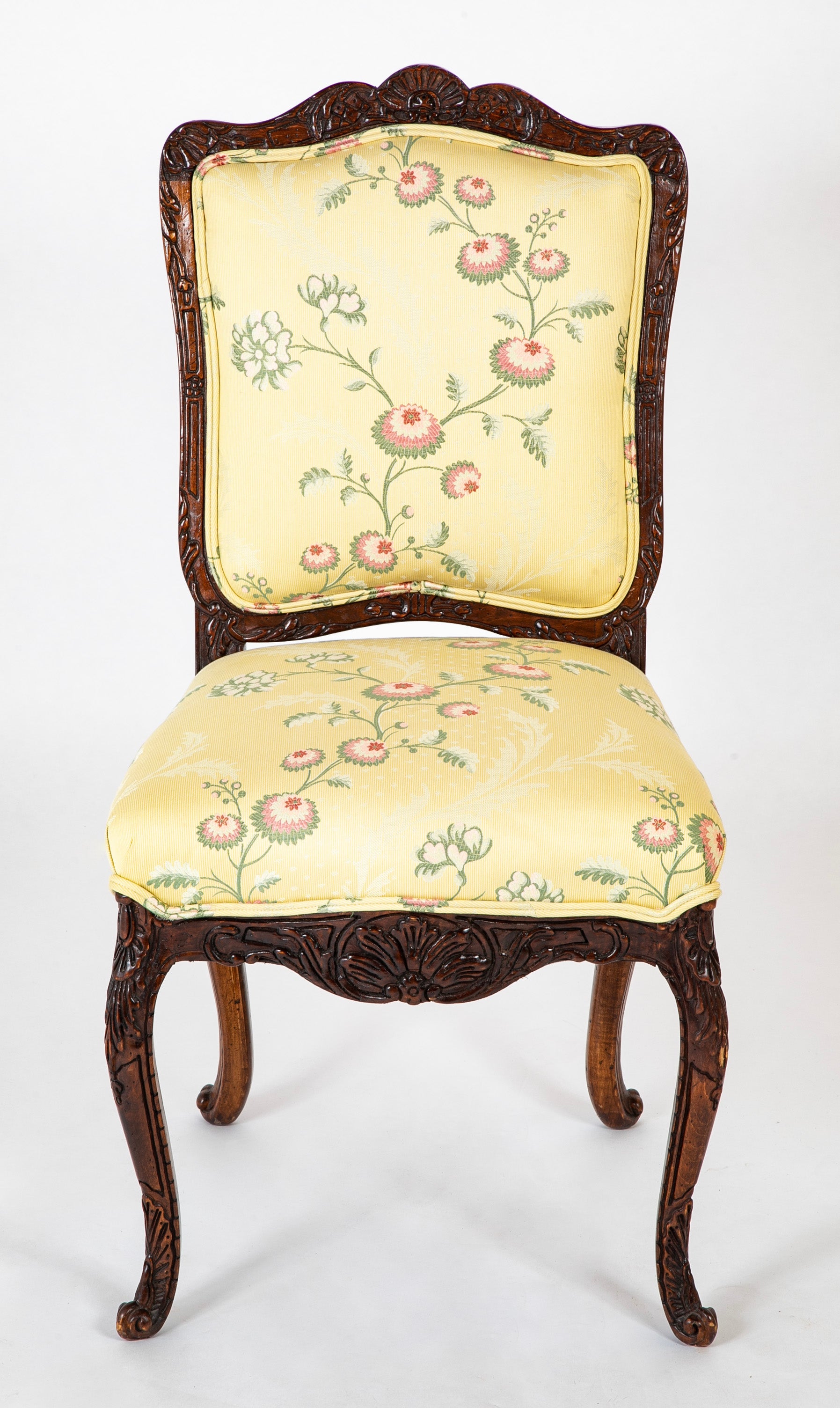 Set of 10 Louis XV Style Carved Dining Chairs