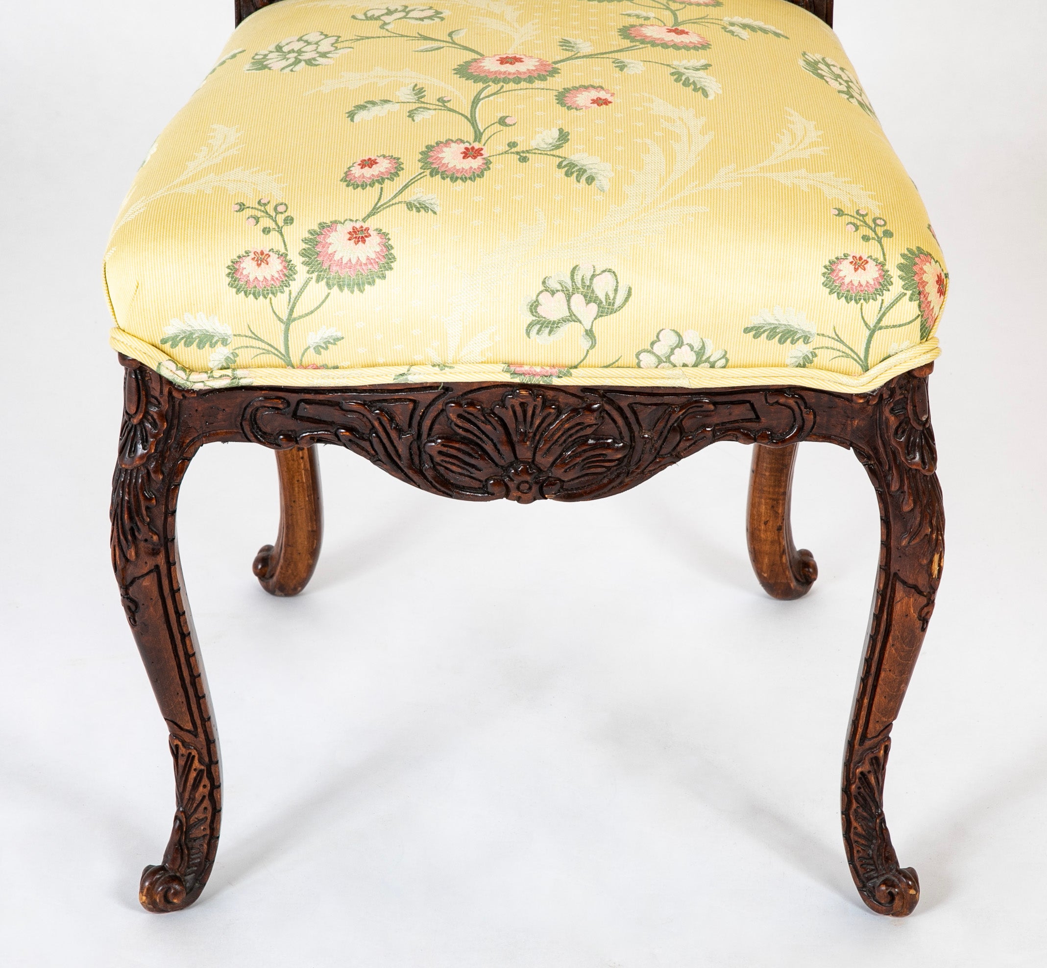Set of 10 Louis XV Style Carved Dining Chairs