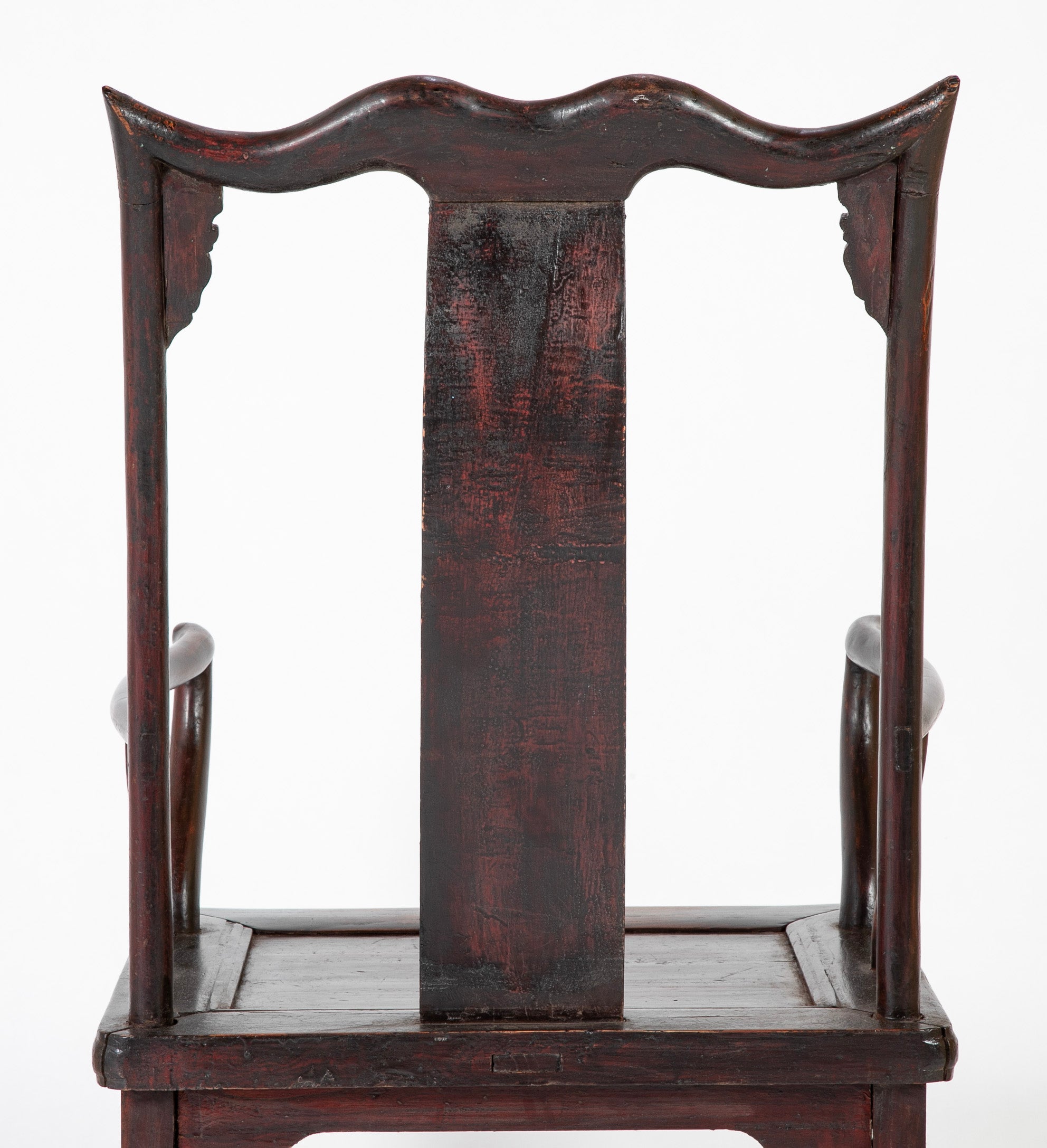 A Pair of Chinese "Hat" Arm Hardwood Chairs