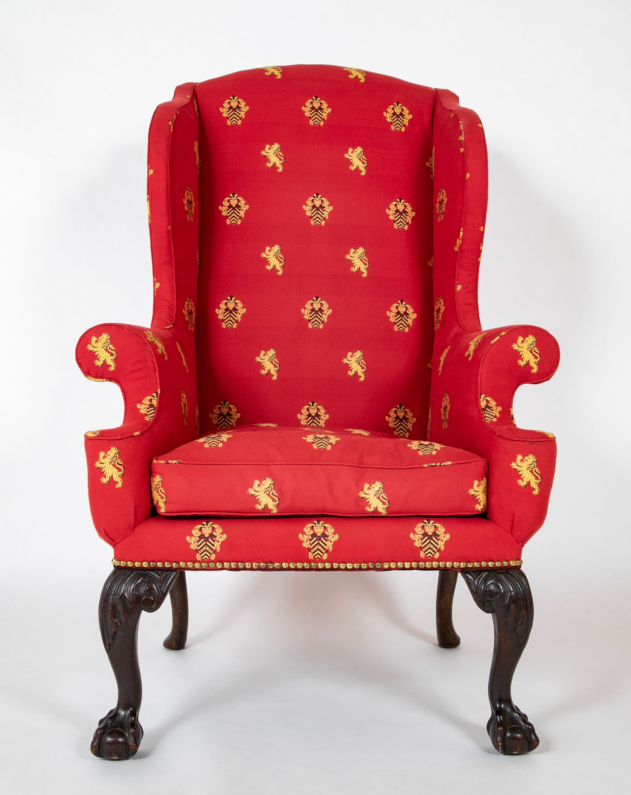 Stately George II Wing Chair with Ball & Claw Knees