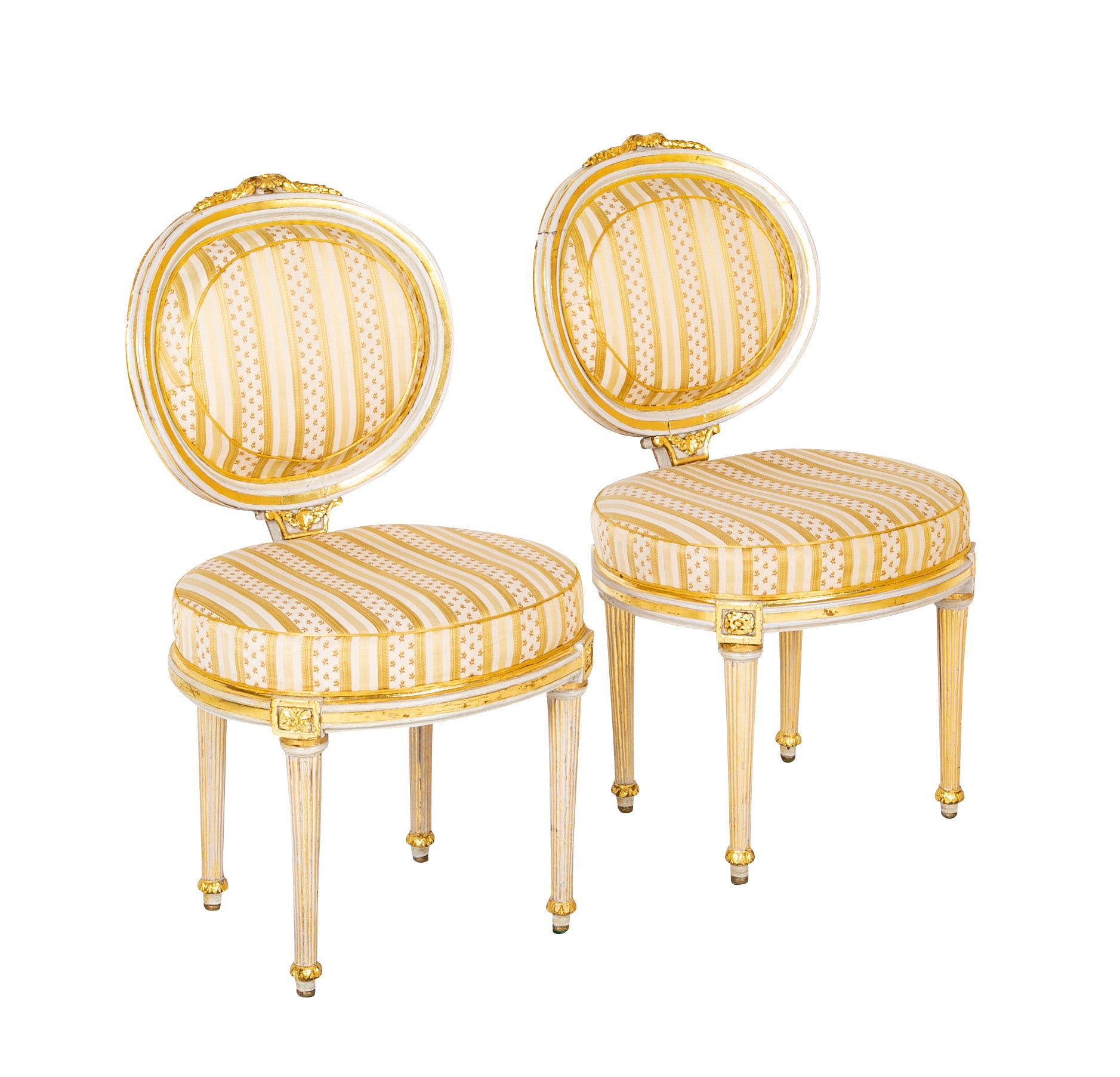 Rare Set of Four Late 18th/Early 19th Century Swedish Reception Chairs