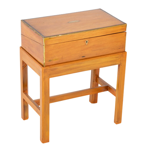 Rare Satinwood Lap Desk on Matching Stand