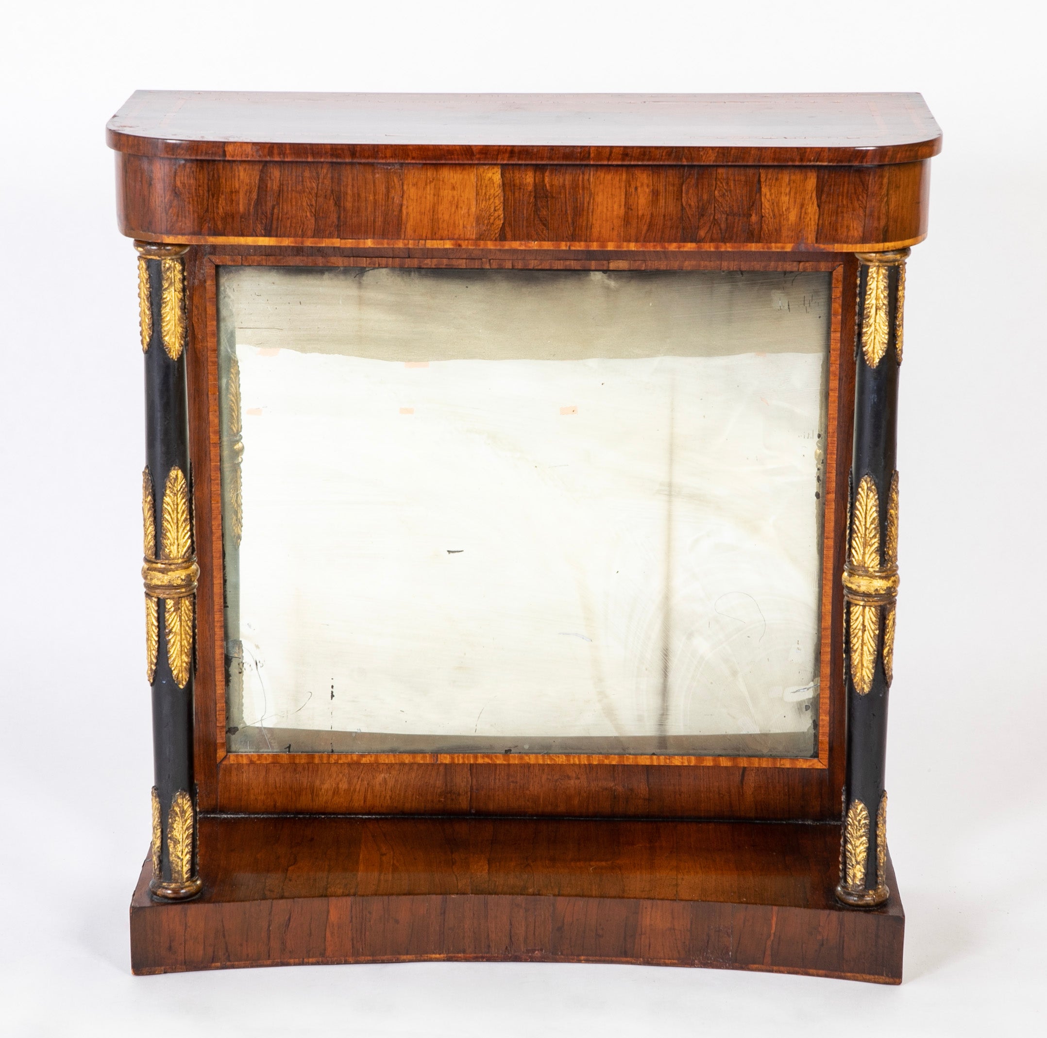 Pair of Early 19th Century Regency Rosewood Mirror Back Console Tables