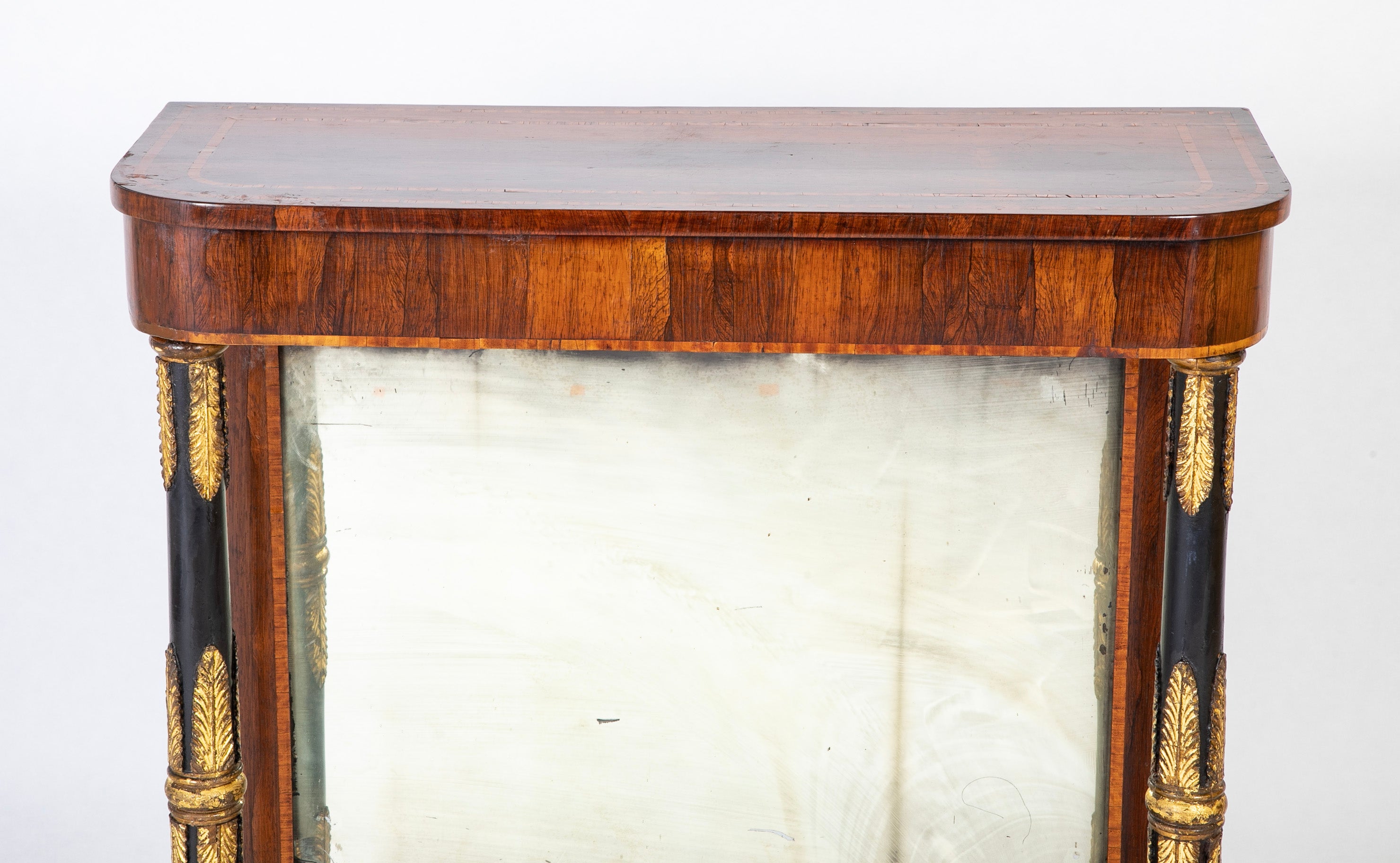 Pair of Early 19th Century Regency Rosewood Mirror Back Console Tables