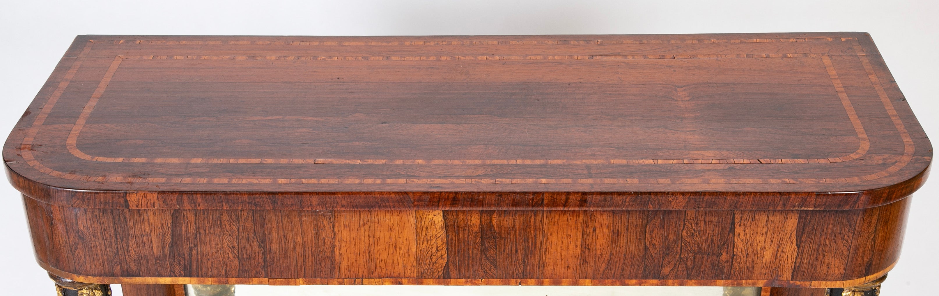 Pair of Early 19th Century Regency Rosewood Mirror Back Console Tables