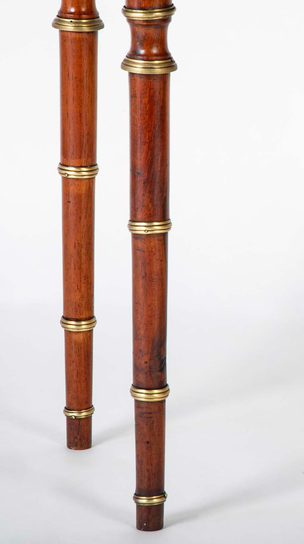 Regency Rosewood Banded Foldover Games Table Attributed to John McLean