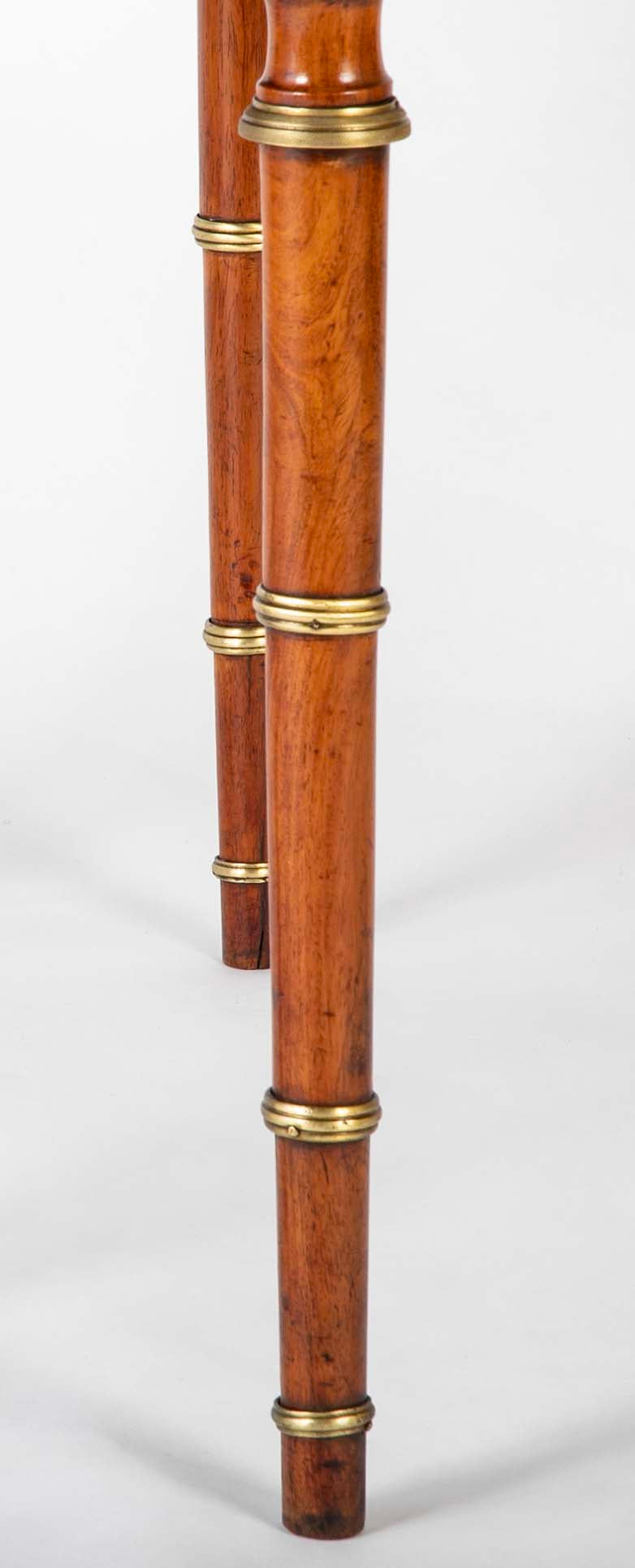 Regency Rosewood Banded Foldover Games Table Attributed to John McLean