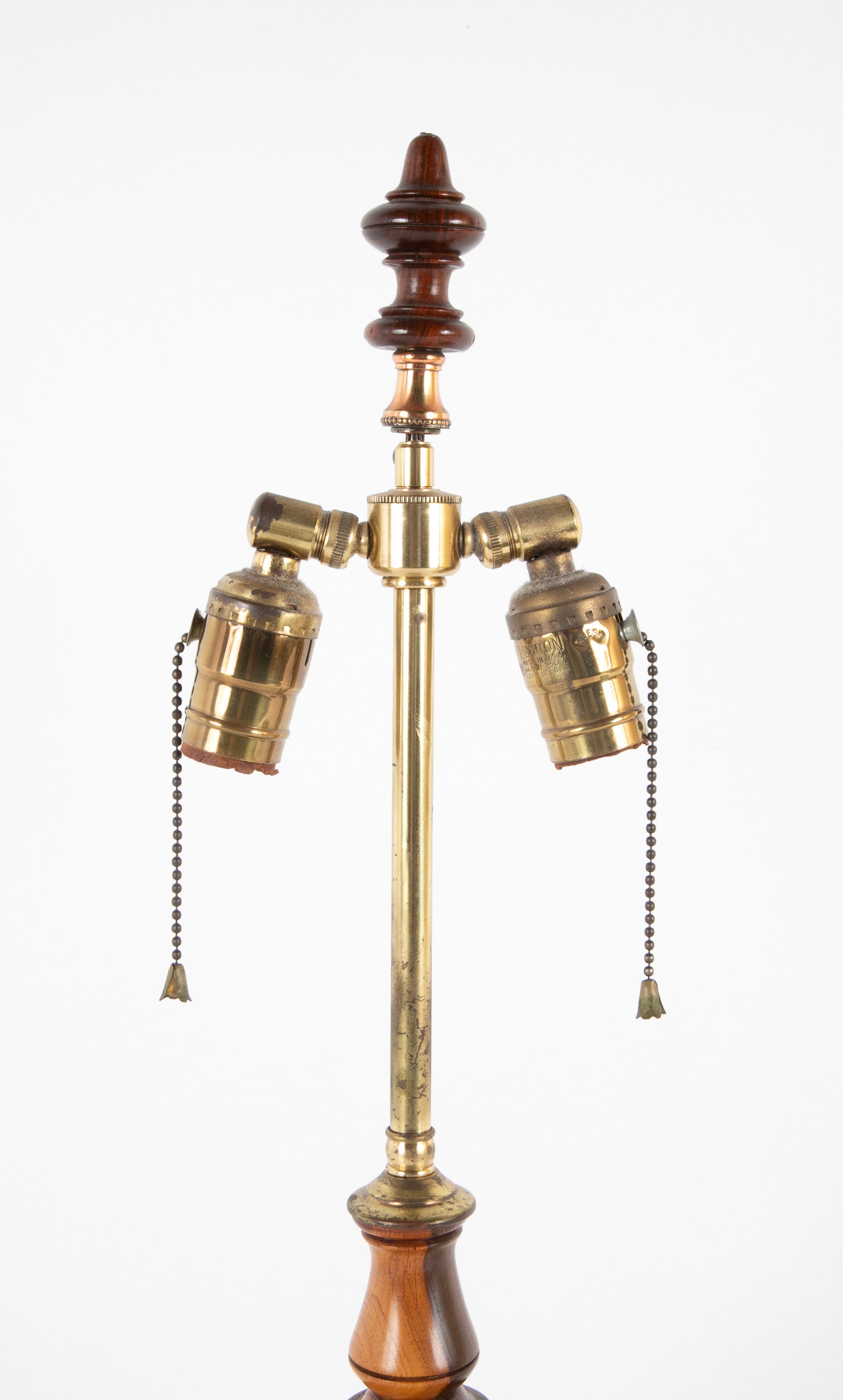 A Similar Pair of Lignum Vitae Classical Lamps.