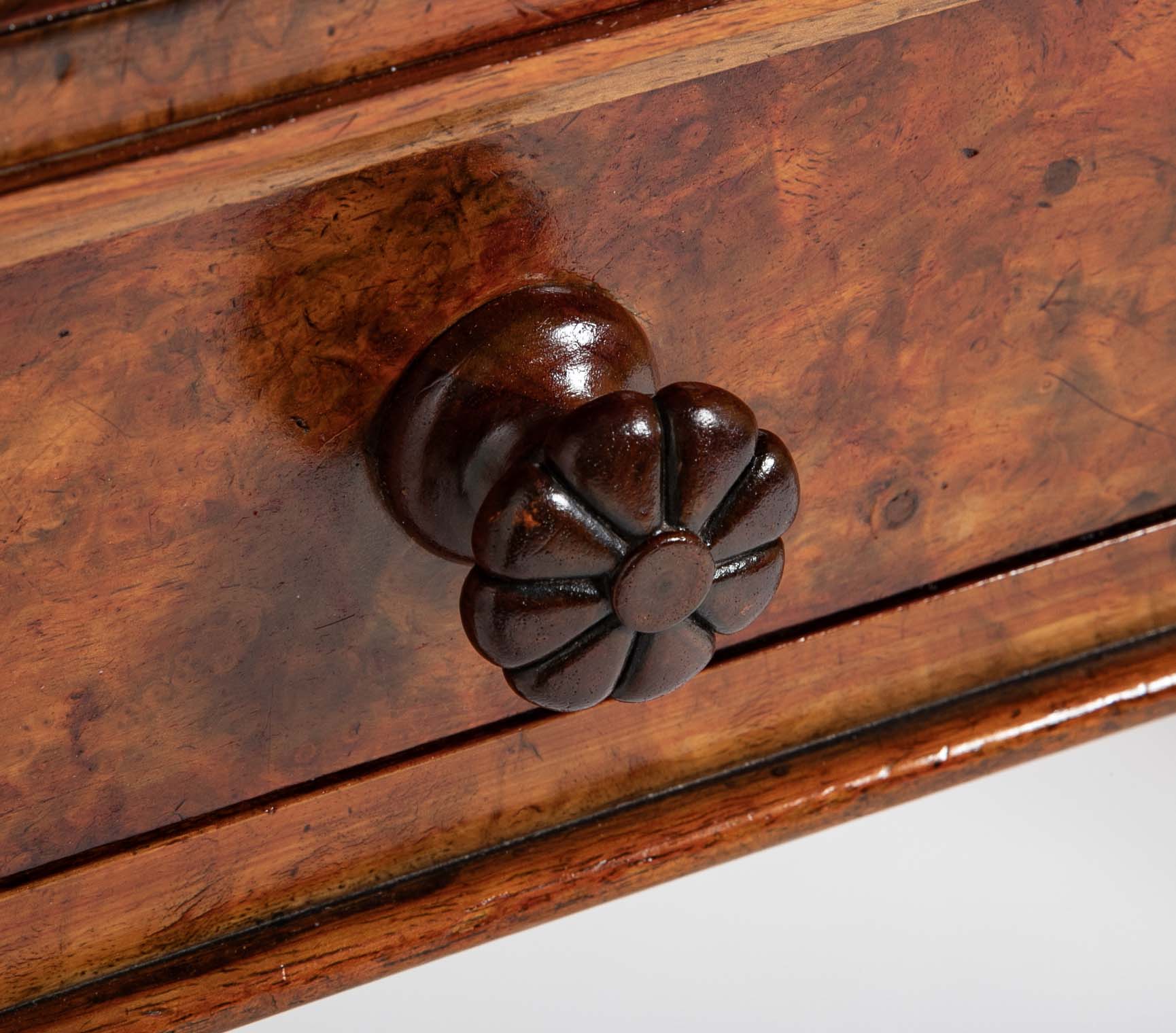 Important William IV Period Desk with Superb Carving Signed Holland & Sons